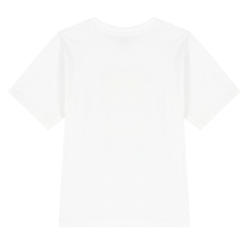 Boys & Girls White Bear Cotton T-Shirt