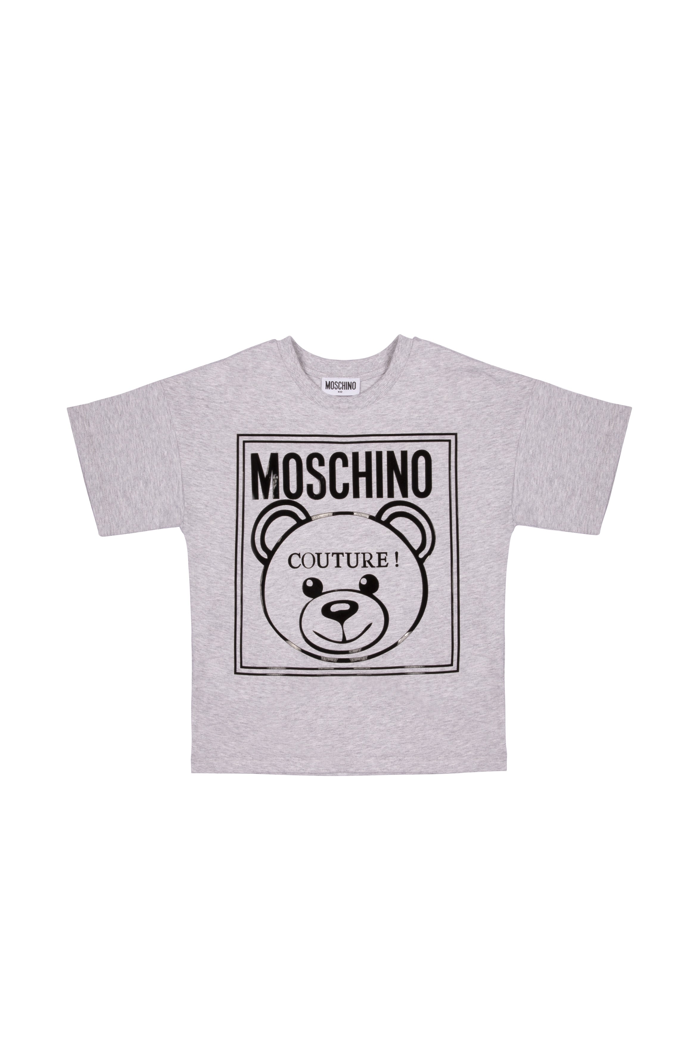 Boys & Girls Grey Logo Cotton T-shirt