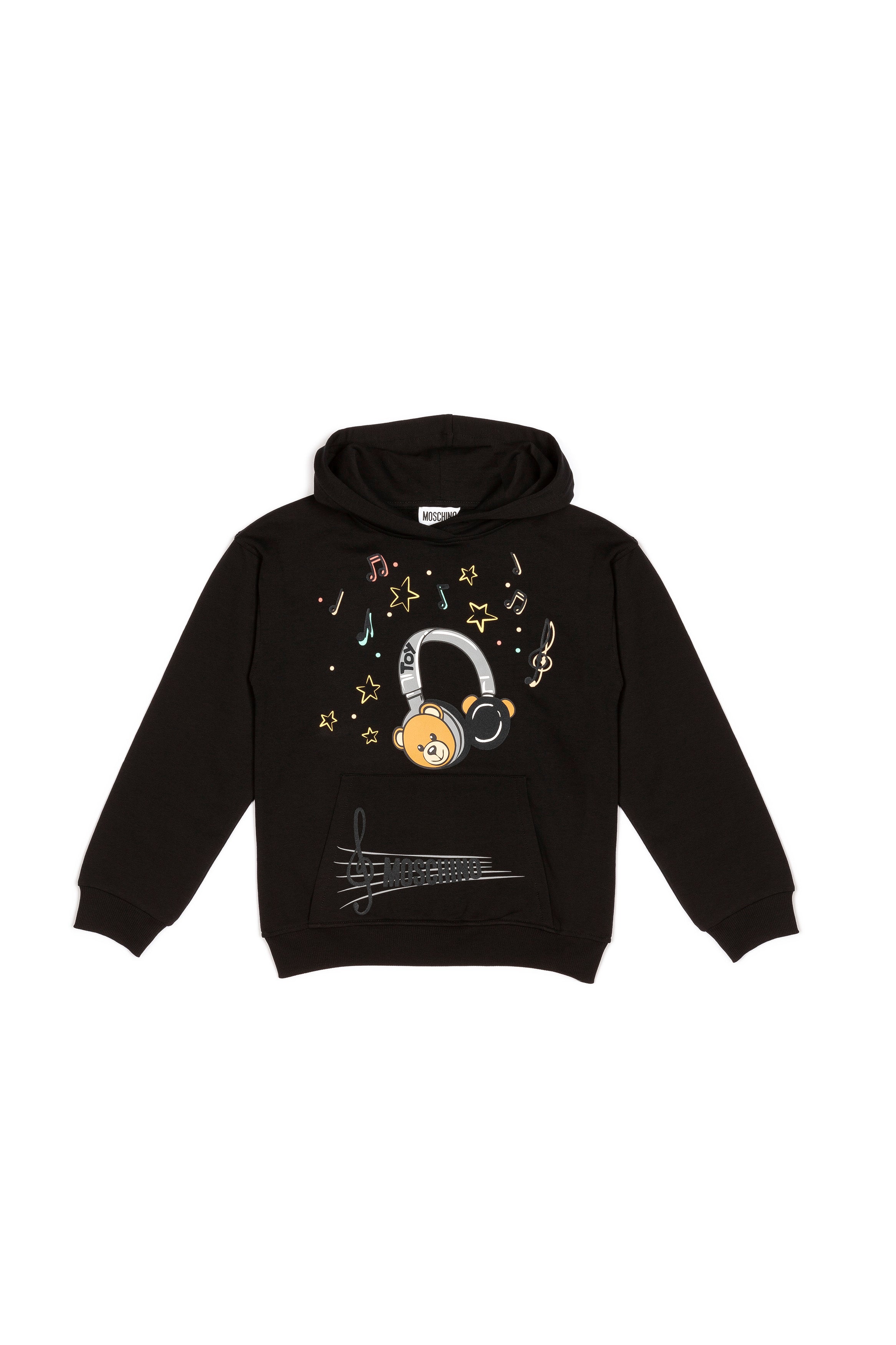 Boys & Girls Black Music Cotton Sweatshirt