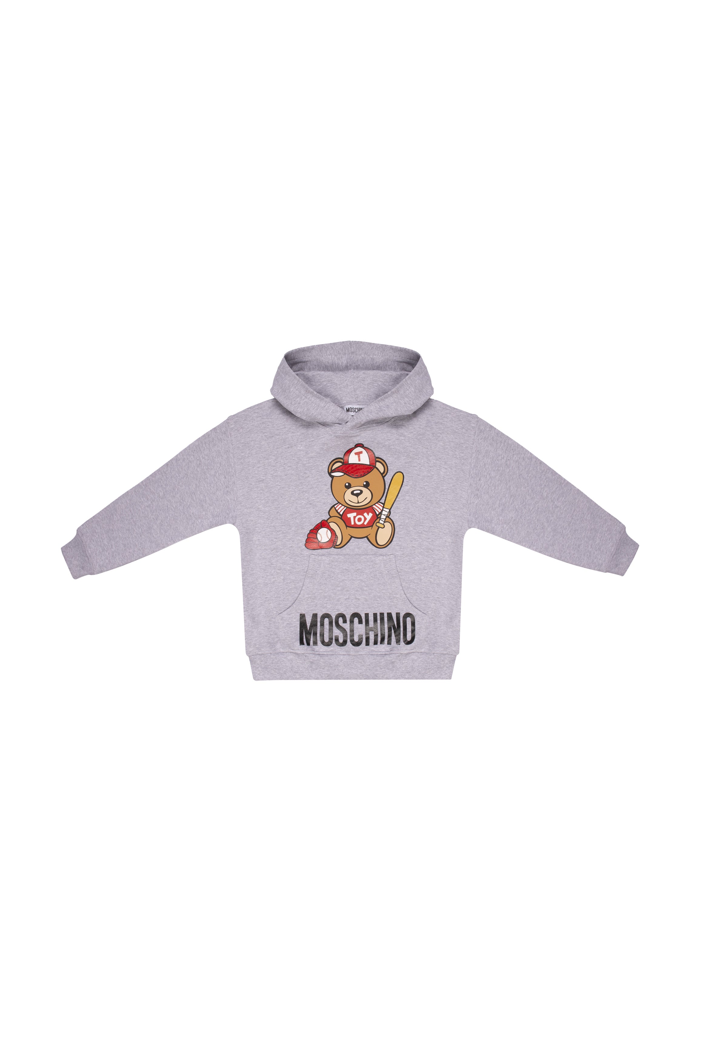 Boys & Girls Grey Hooded Cotton Sweatshirt