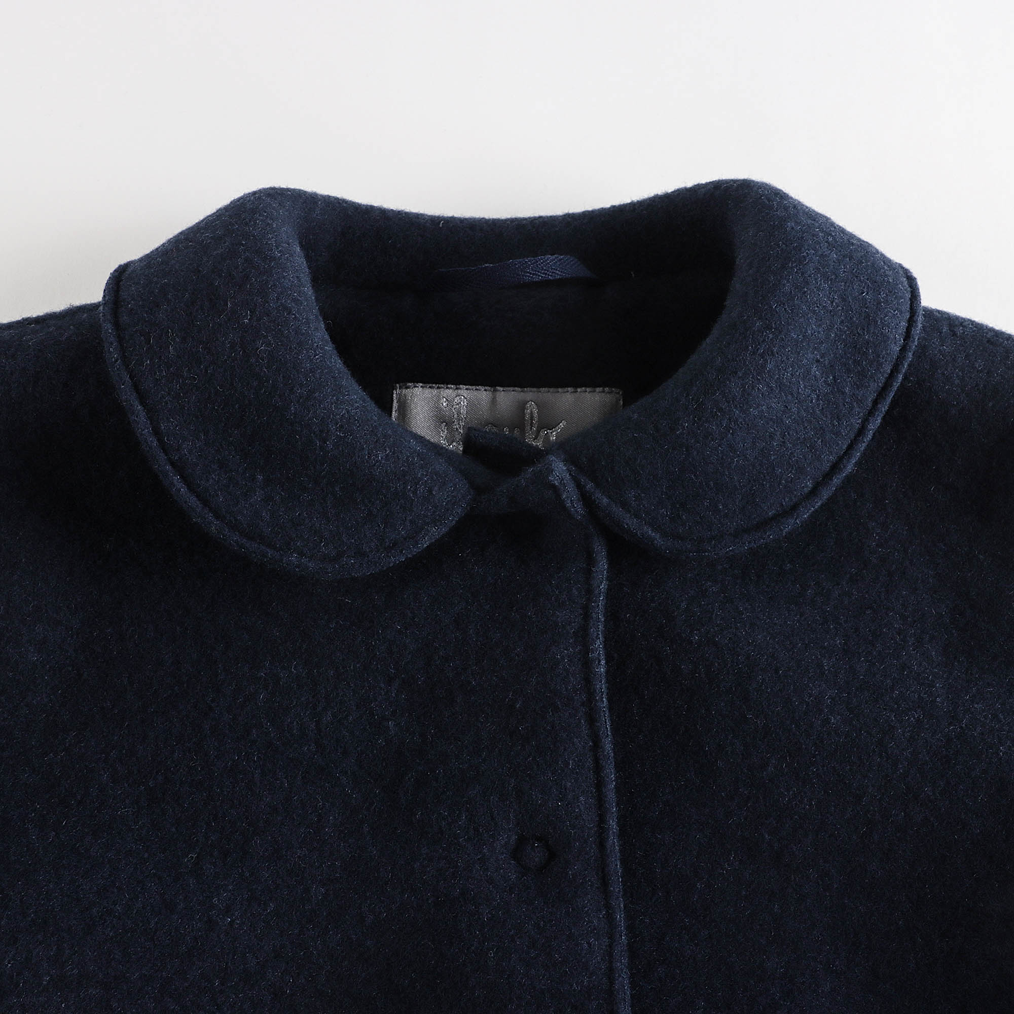 Girls Blue Fringed Fleece Coat