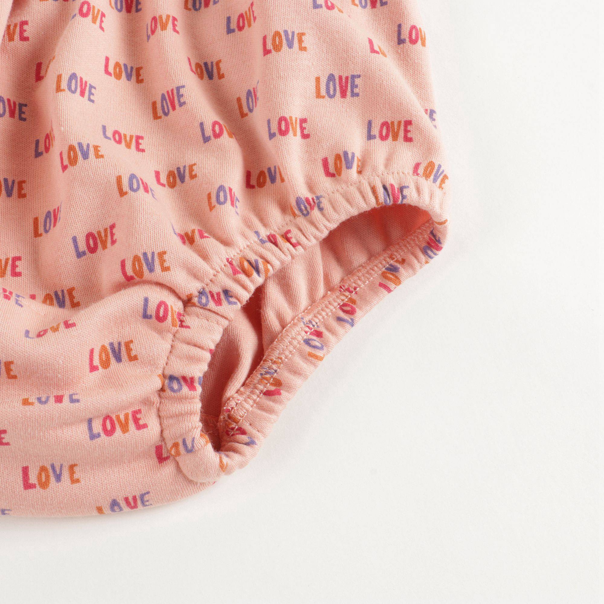 Baby Girls Pink LOVE Bloomer