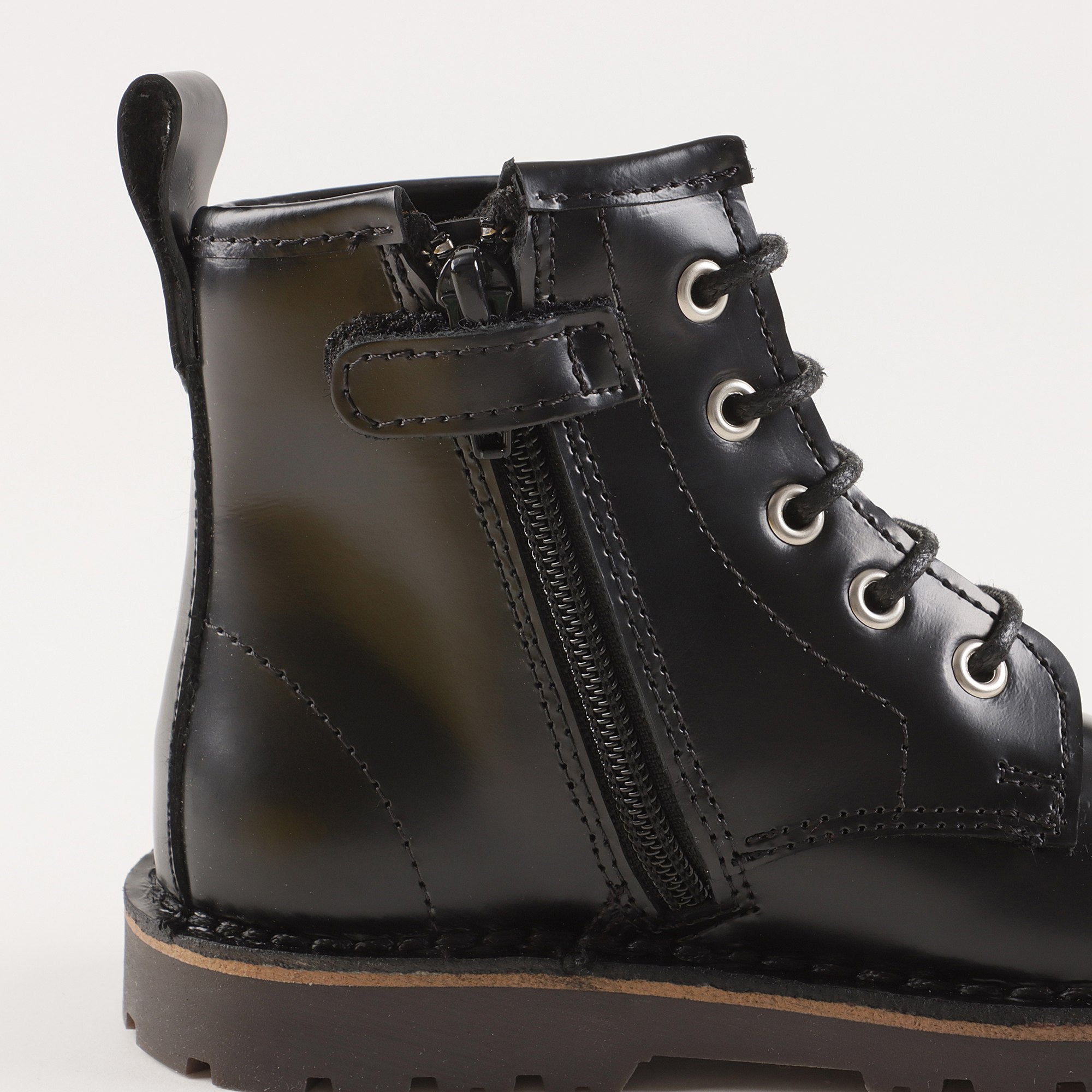 Boys & Girls Black Leather Boots