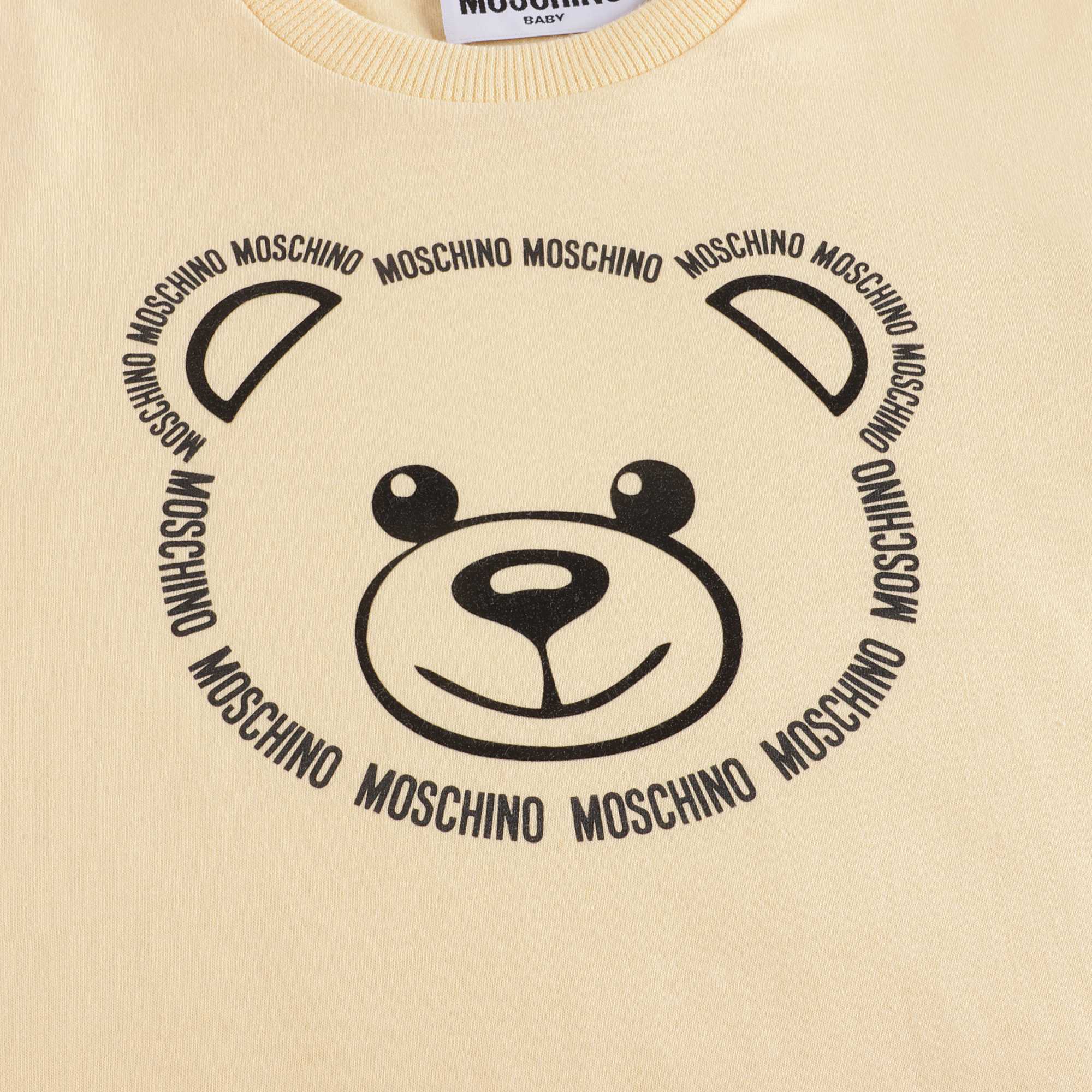 Baby Boys & Girls Yellow Logo Cotton T-Shirt