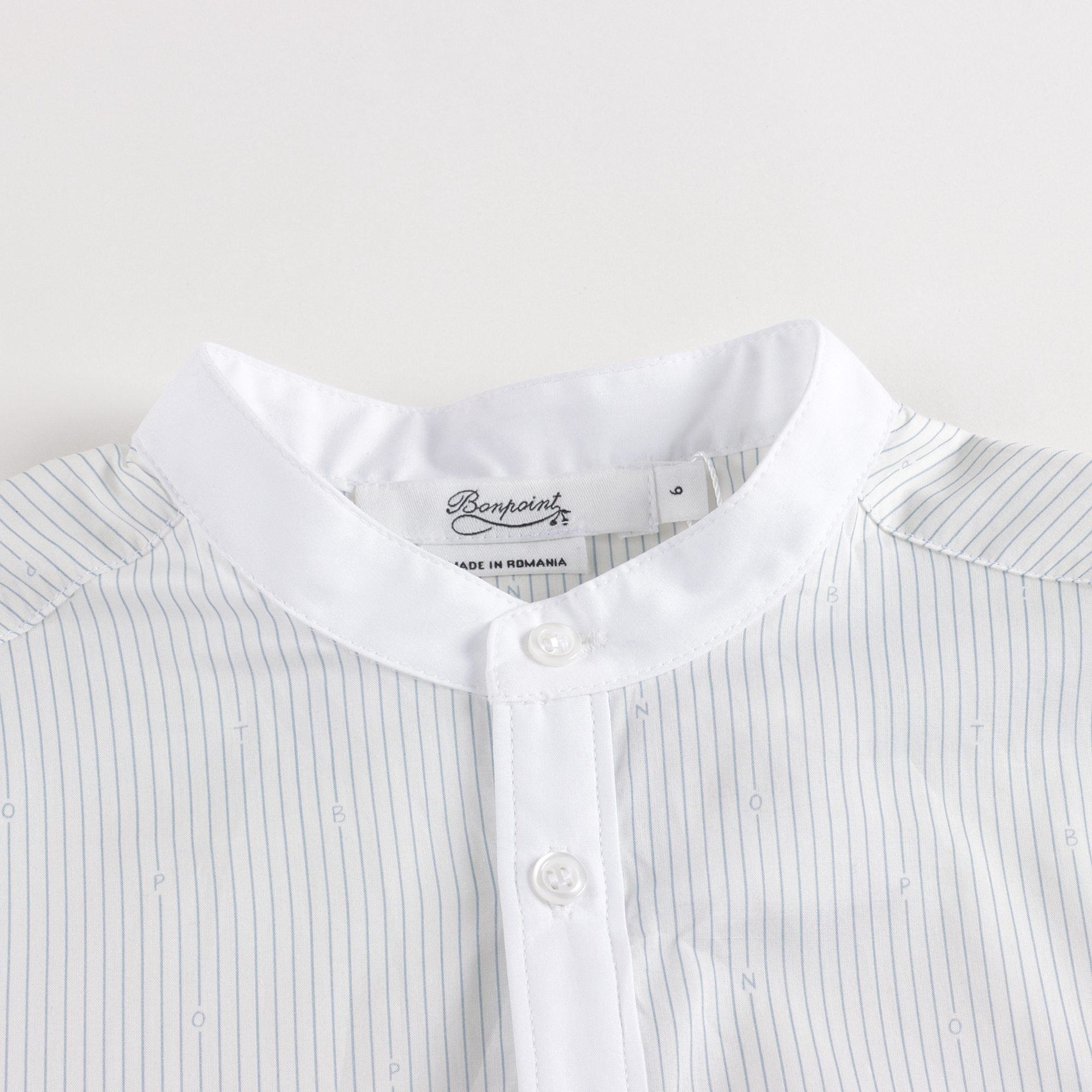 Boys Blue Stripe Cotton Shirt