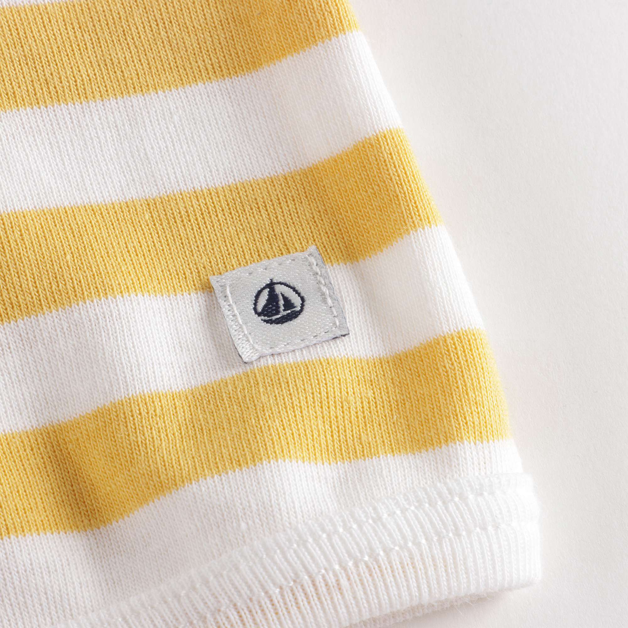 Baby Boys Yellow Stripes Cotton Babysuit