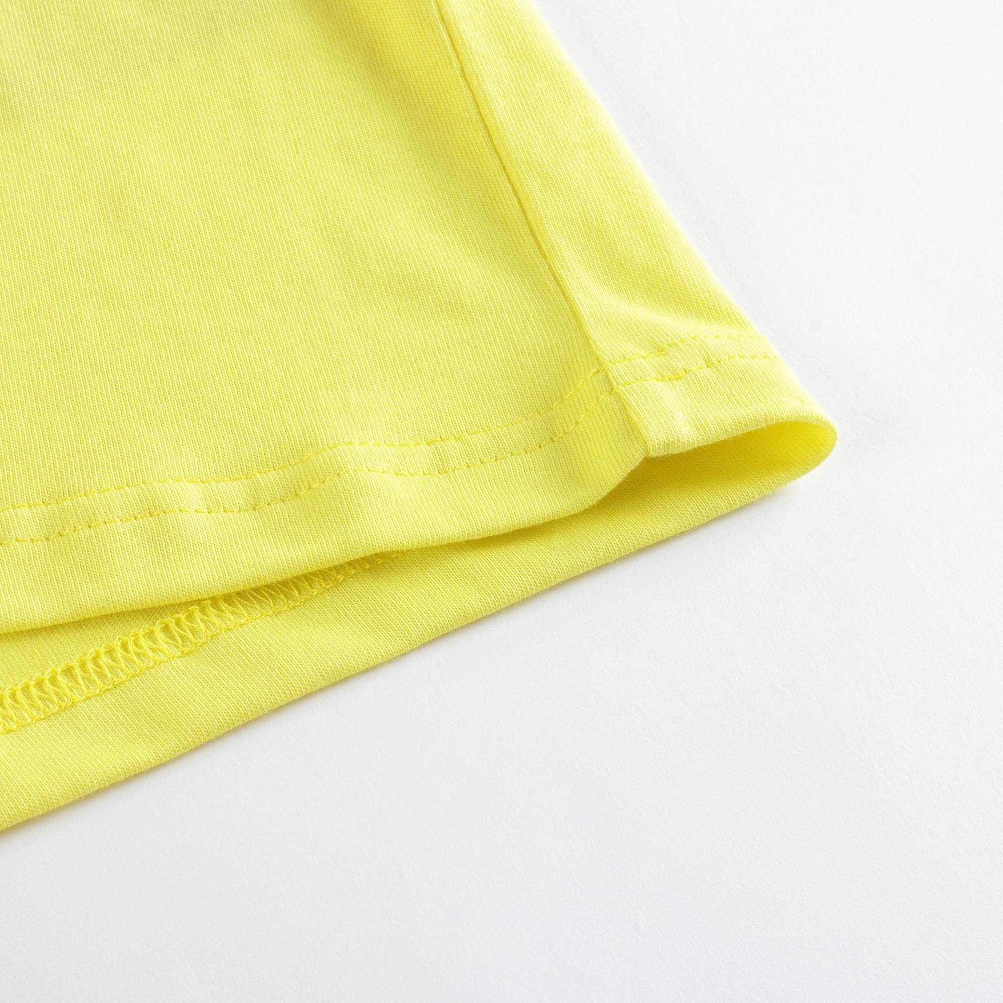 Boys & Girls Yellow Logo Cotton T-Shirt