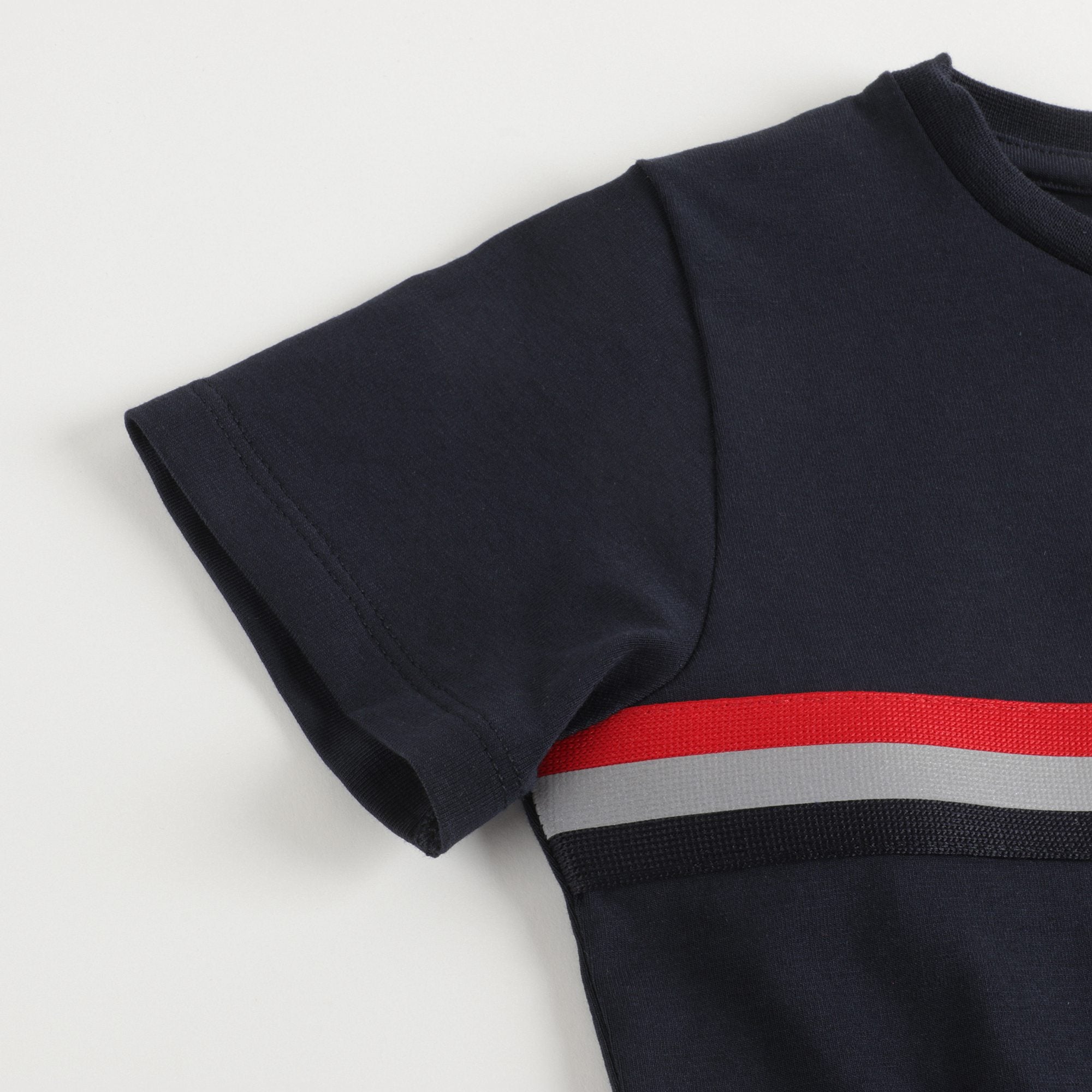 Baby Boys Navy Cotton T-Shirt