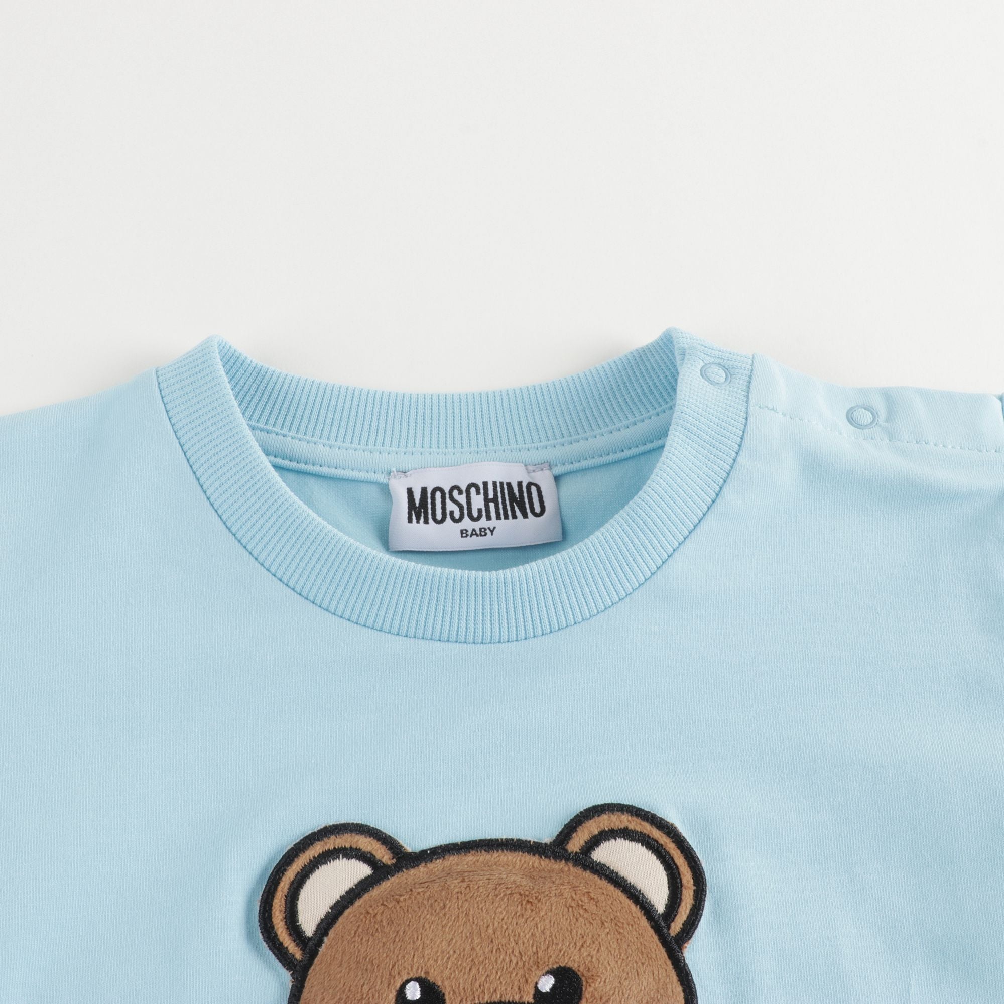 Baby Boys & Girls Blue Cotton T-Shirt