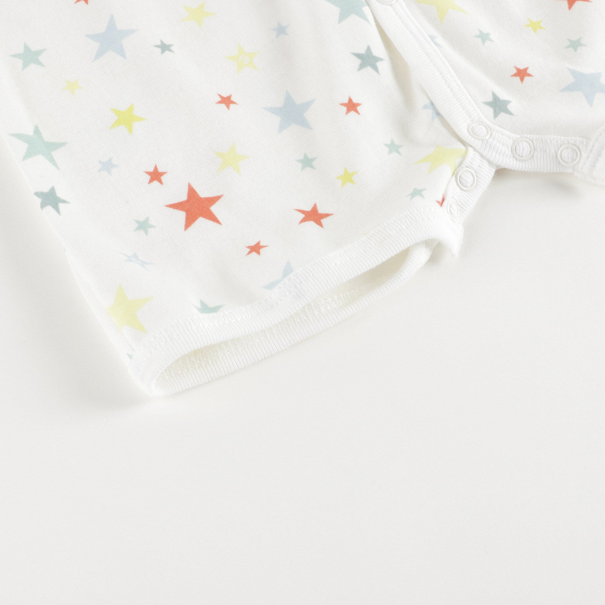 Baby Boys White Stars Cotton Romper