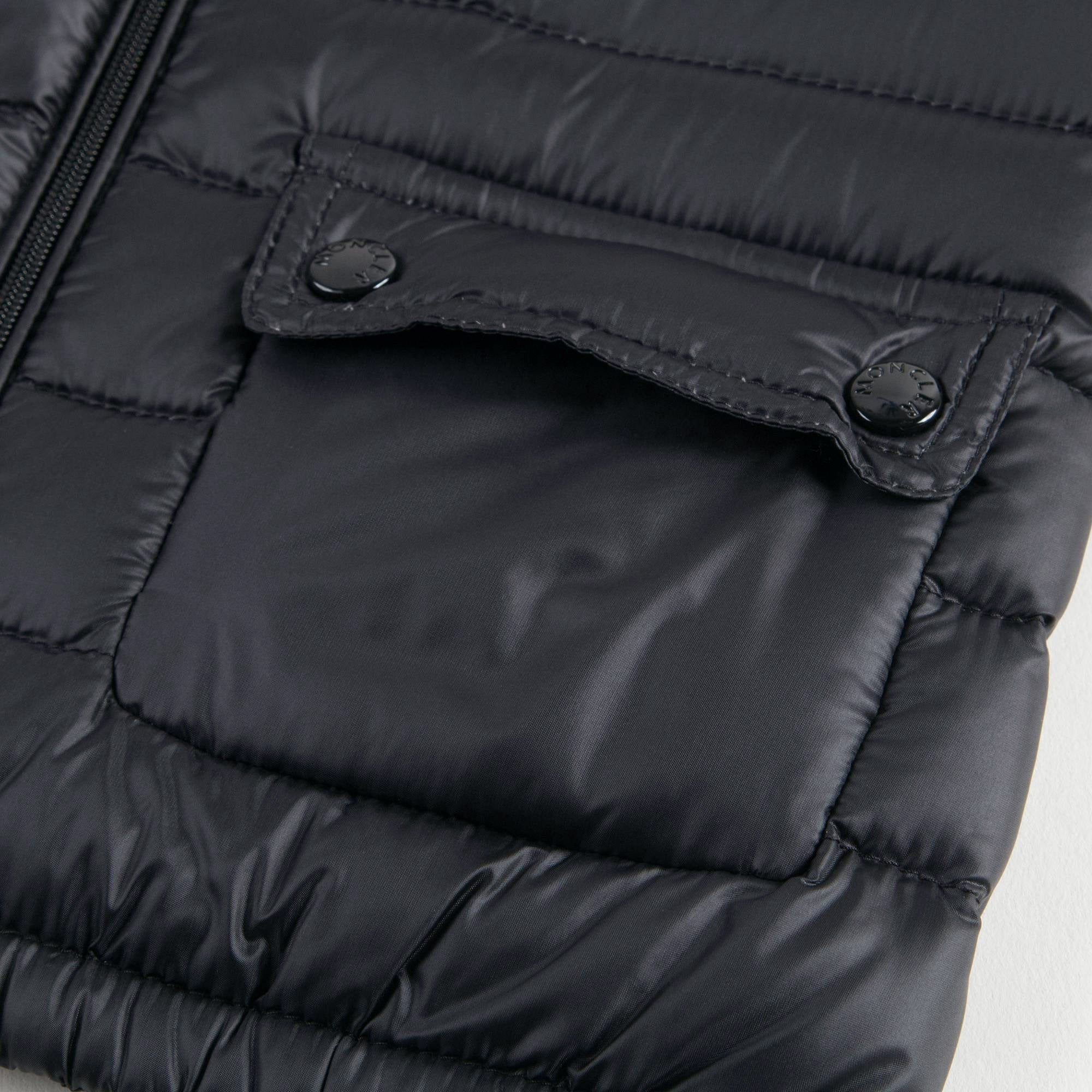 Boys Black "LANS" Padded Down Jacket