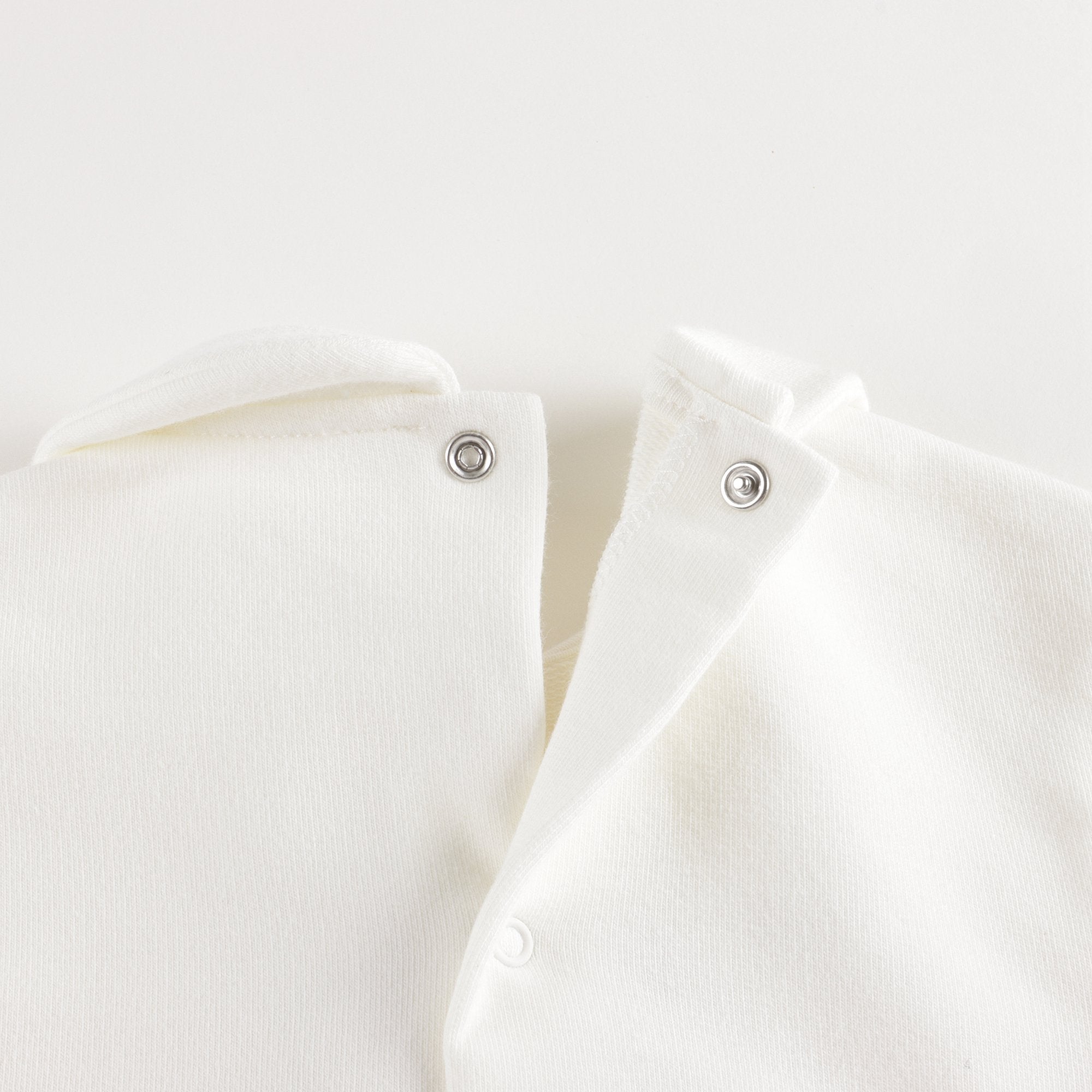 Baby Boys & Girls White Cotton Babysuit Set