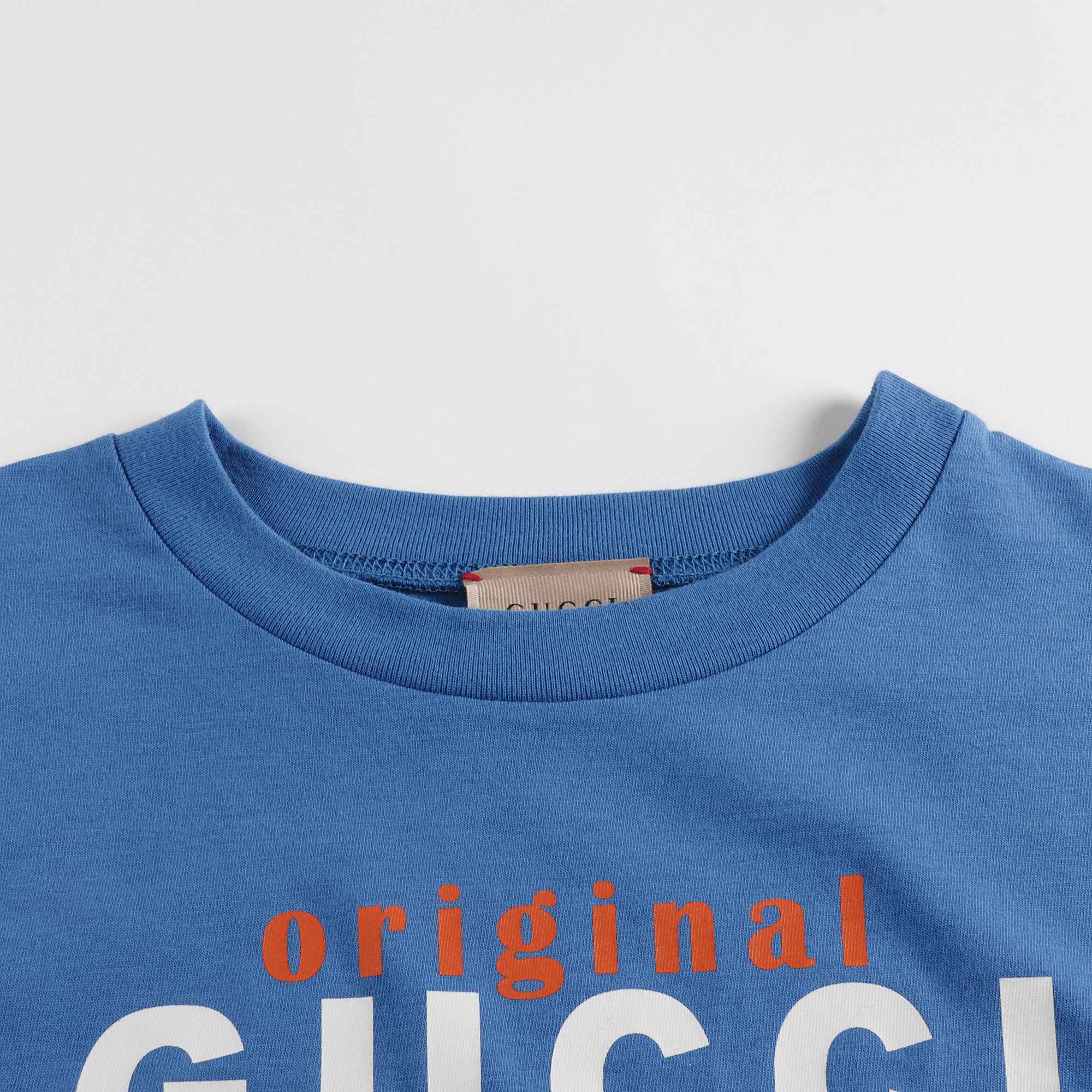 Boys Blue Logo Cotton T-Shirt