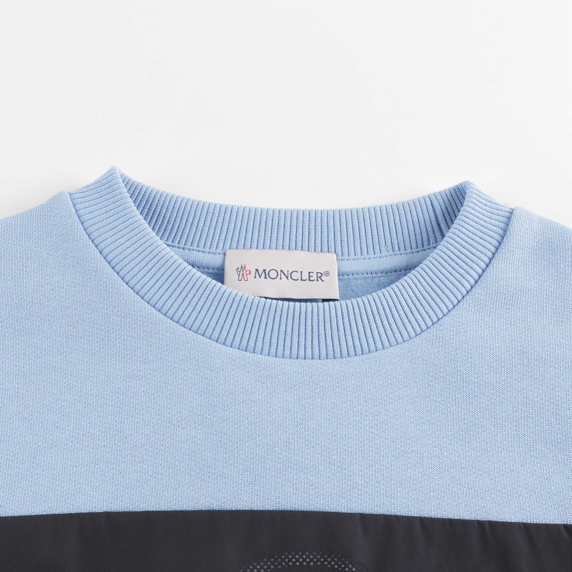 Boys Blue Logo Cotton Sweatshirt