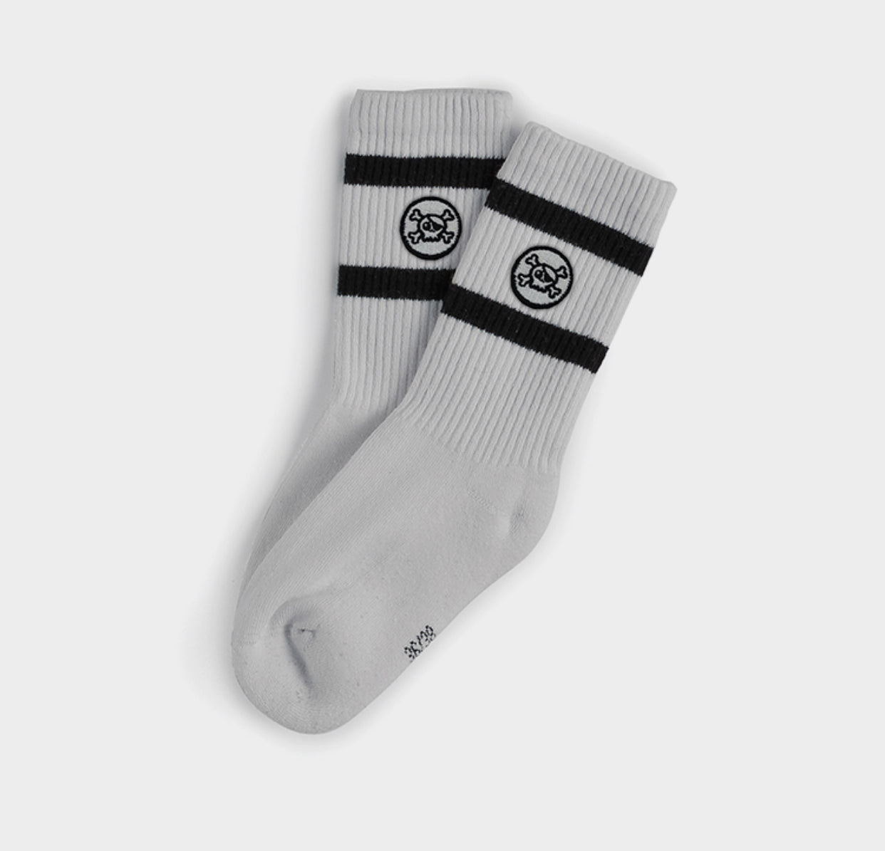 Boys & Girls White Logo Socks