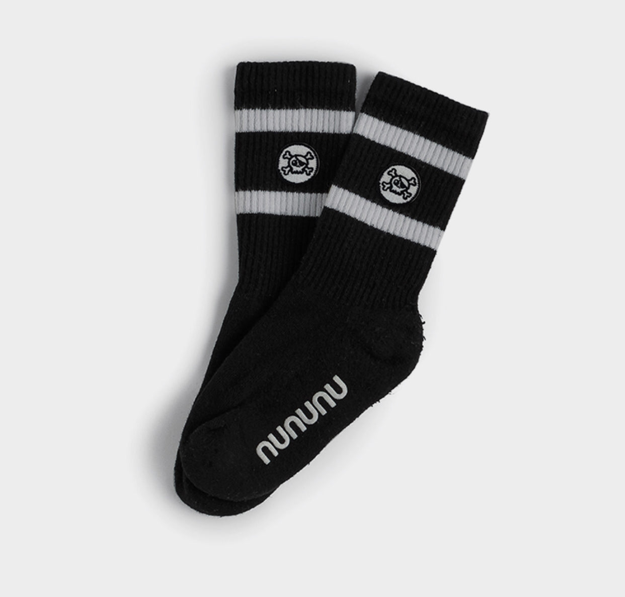 Boys & Girls Black Logo Socks