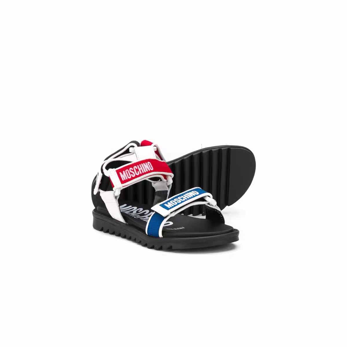 Boys White Logo Sandals