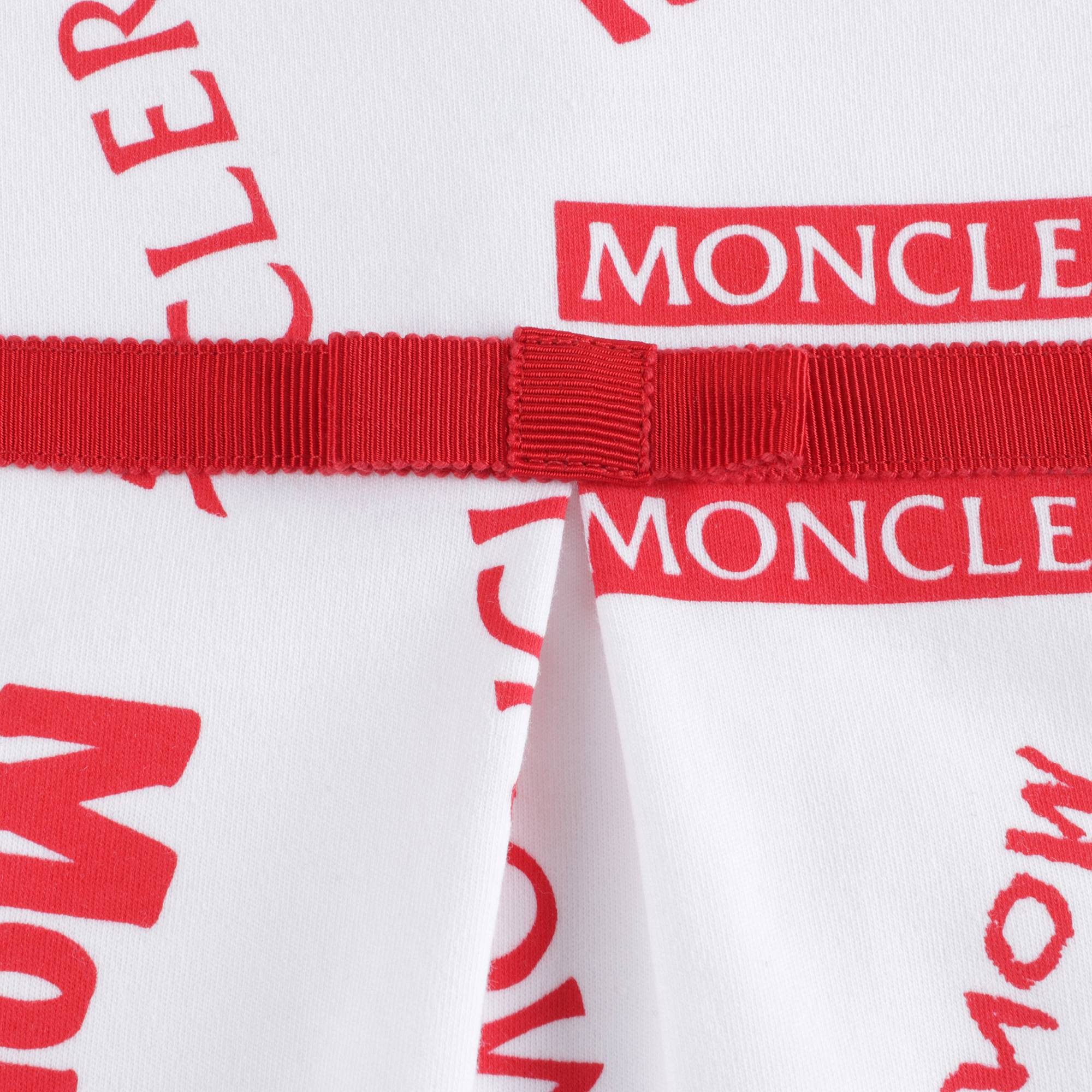 Baby Girls White Logo Cotton Set