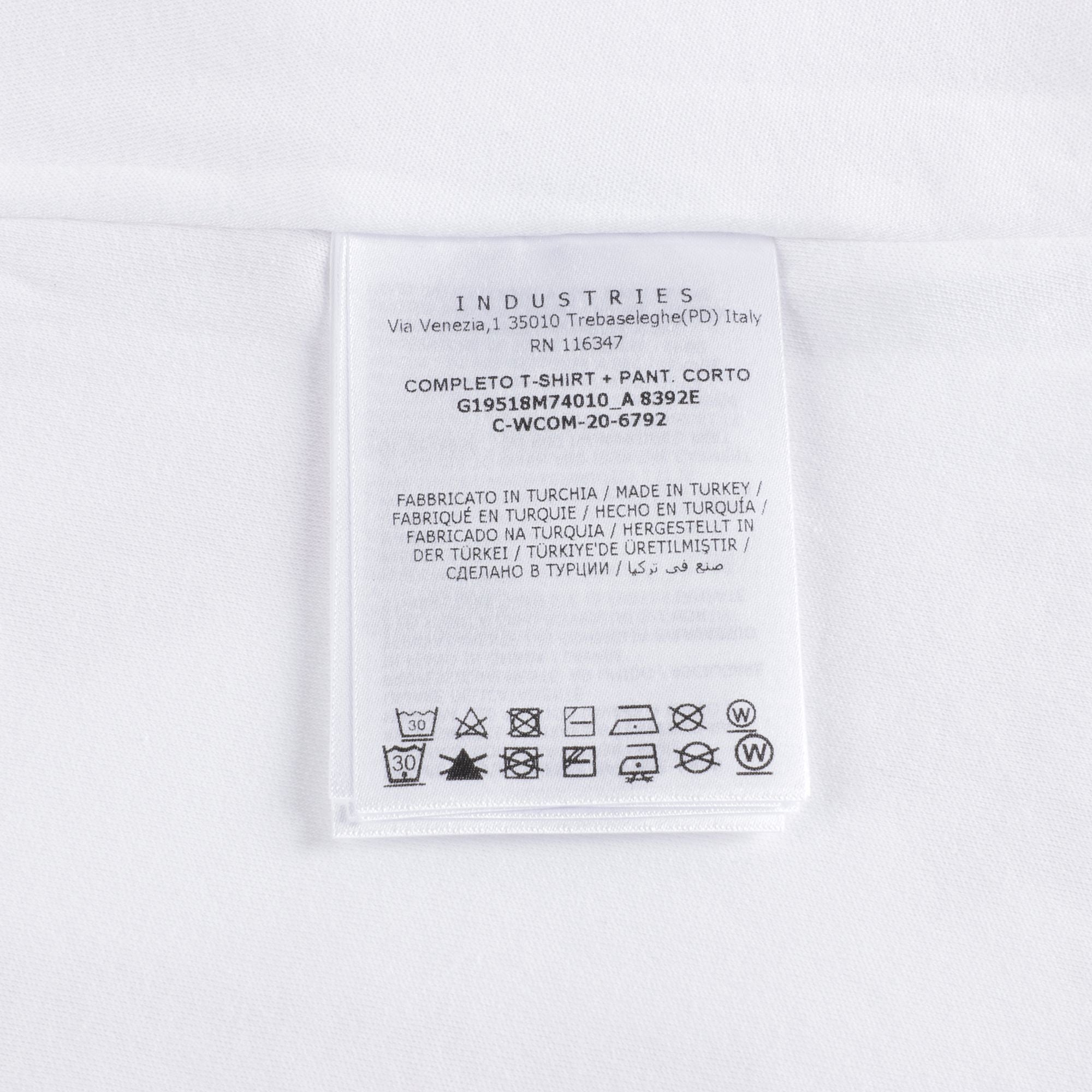 Baby Girls White Logo Cotton Set
