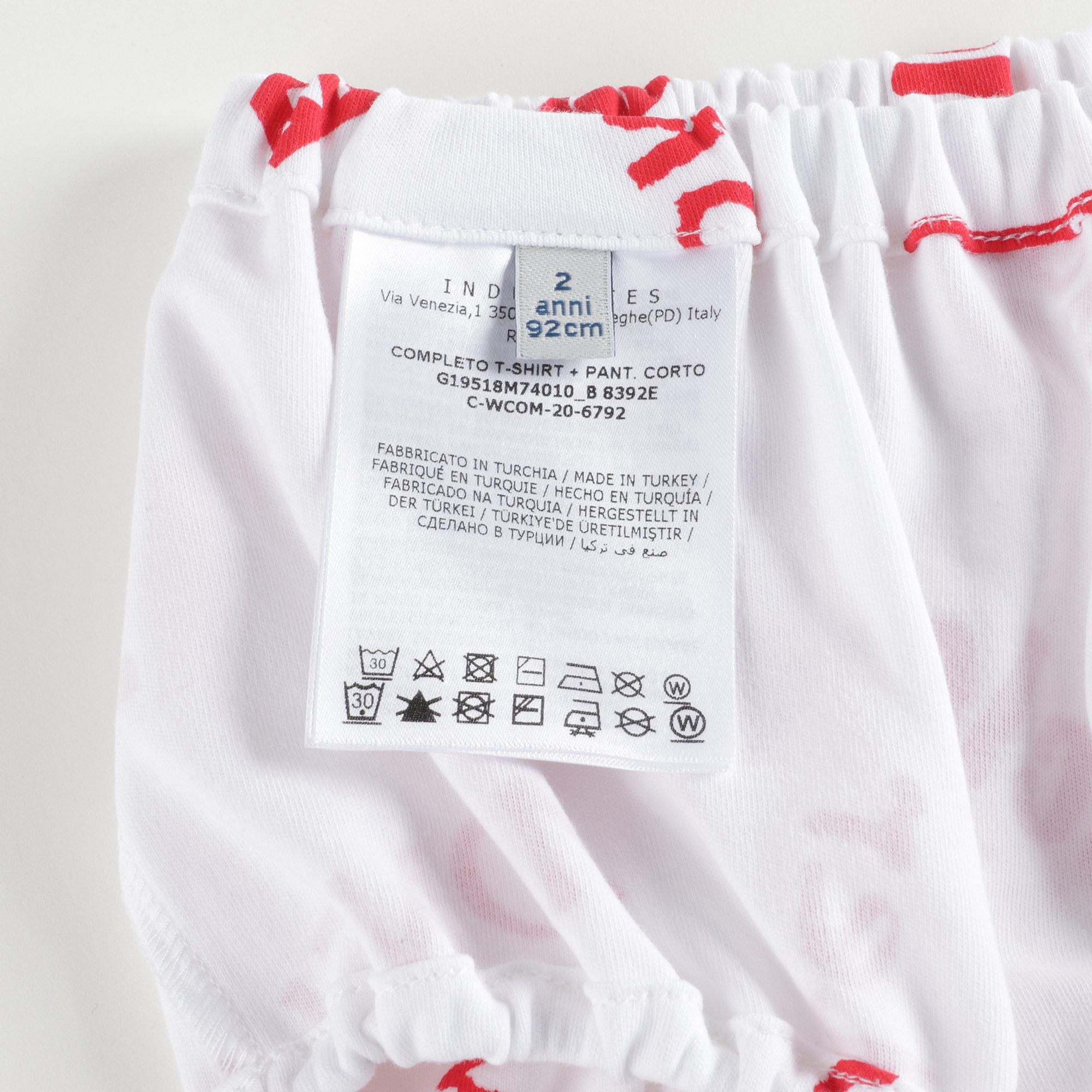 Baby Girls White Logo Cotton Set
