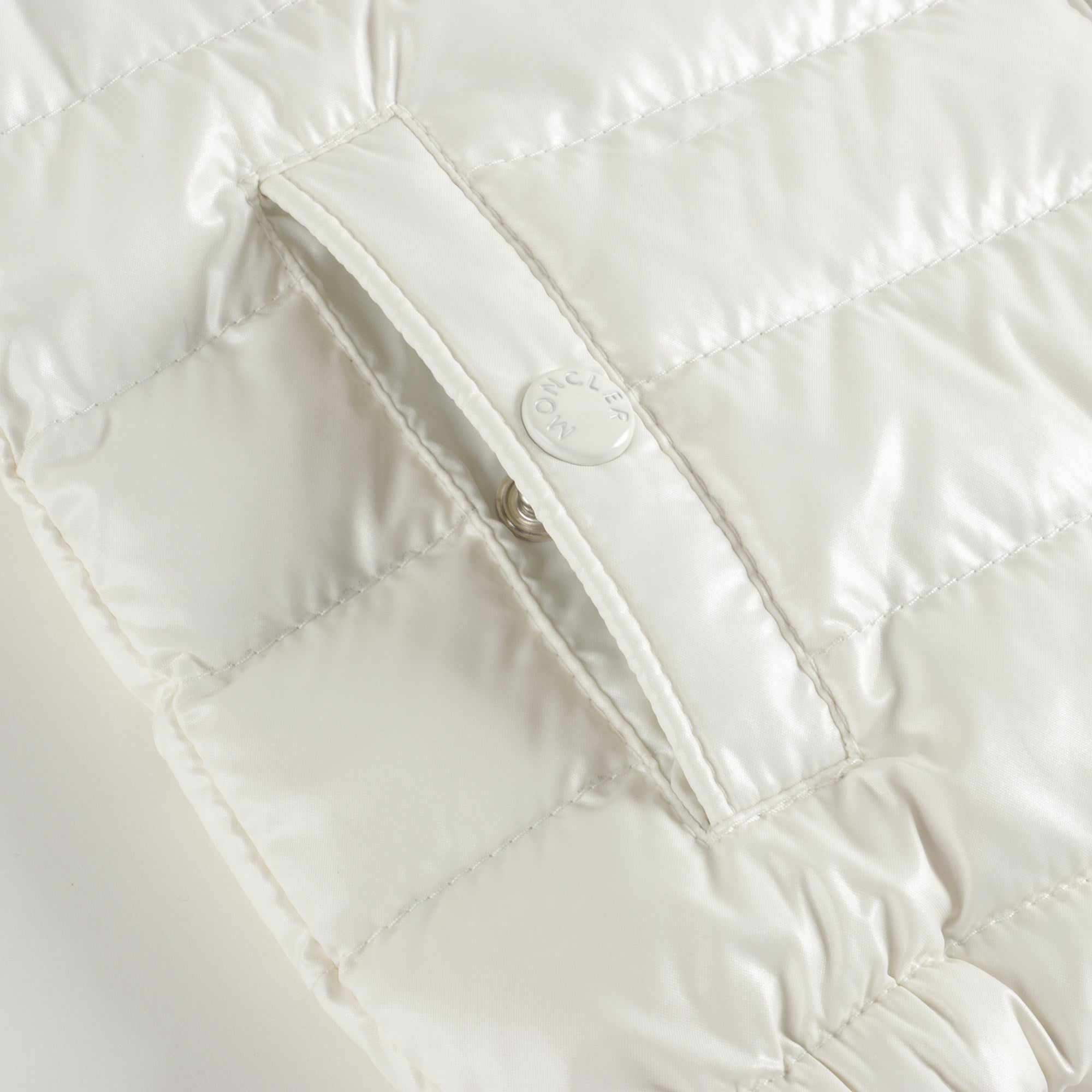 Baby Boys White 'ALIPOS BIKER' Padded Down Jacket