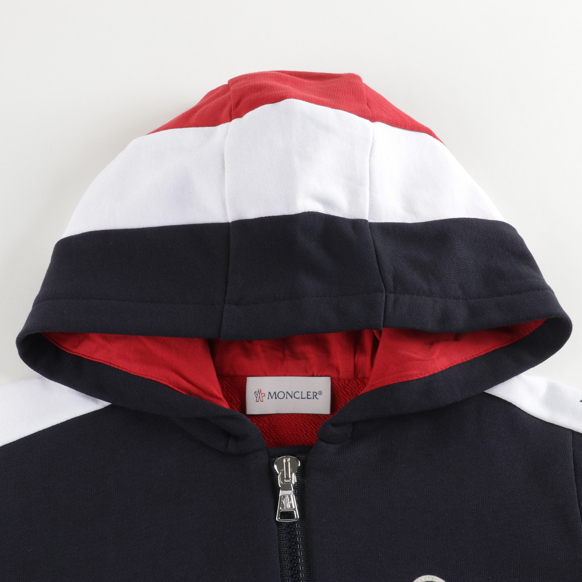 Boys Navy Hooded Zip-Up Top