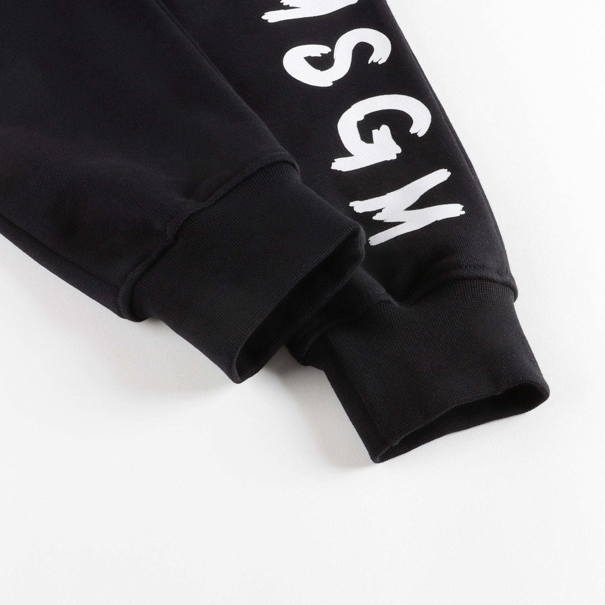 Boys & Girls Black Logo Cotton Trousers