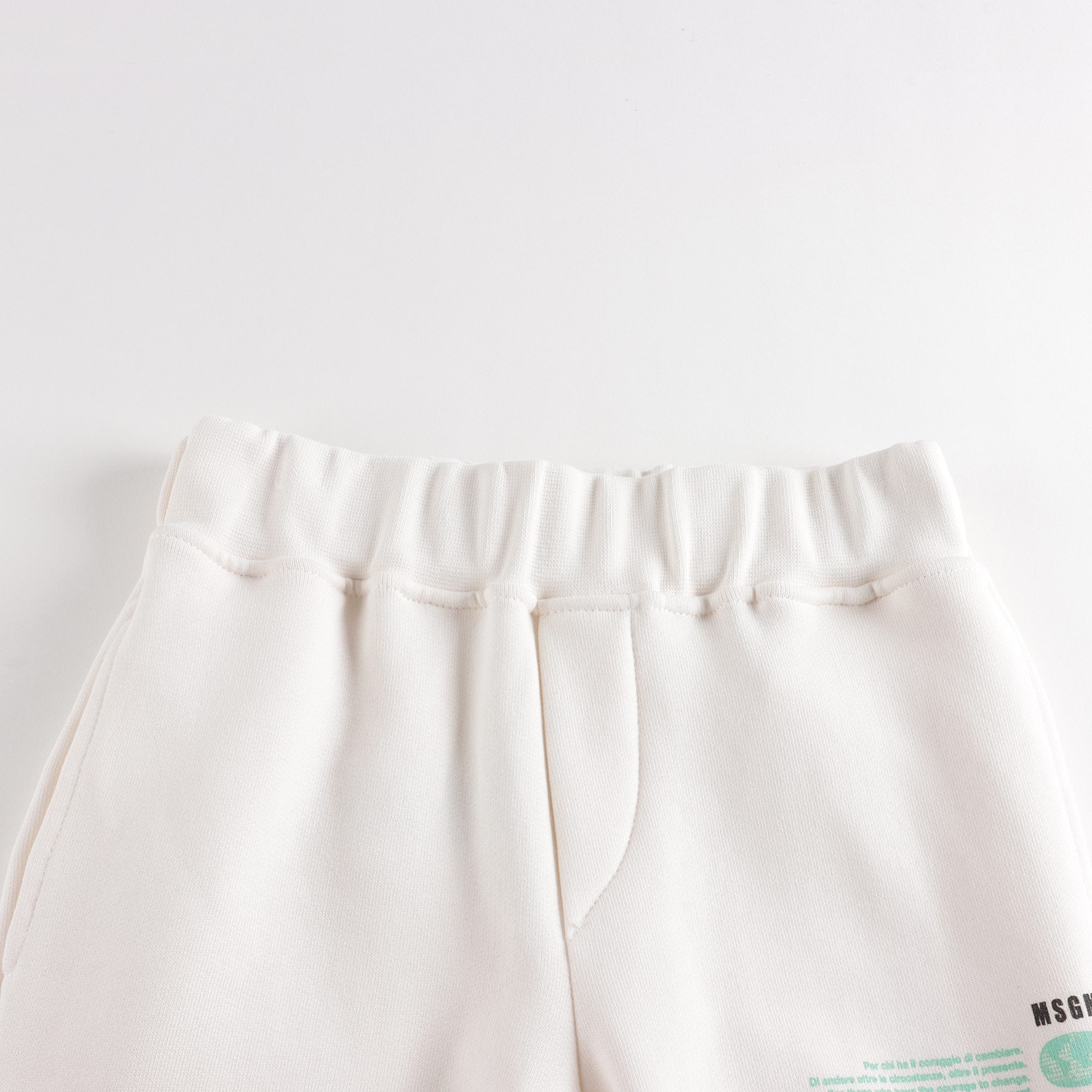 Boys & Girls White Cotton Trousers