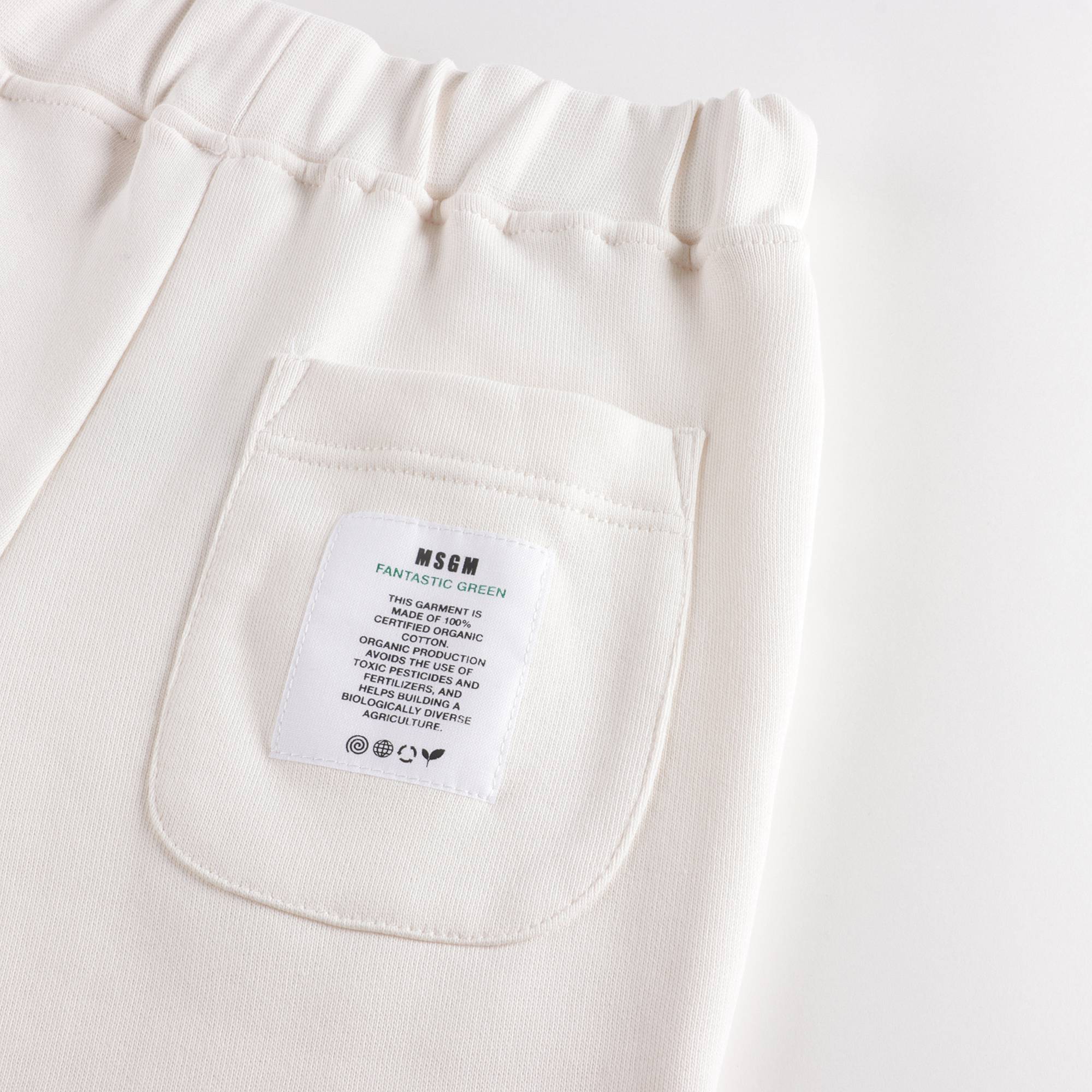 Boys & Girls White Cotton Trousers