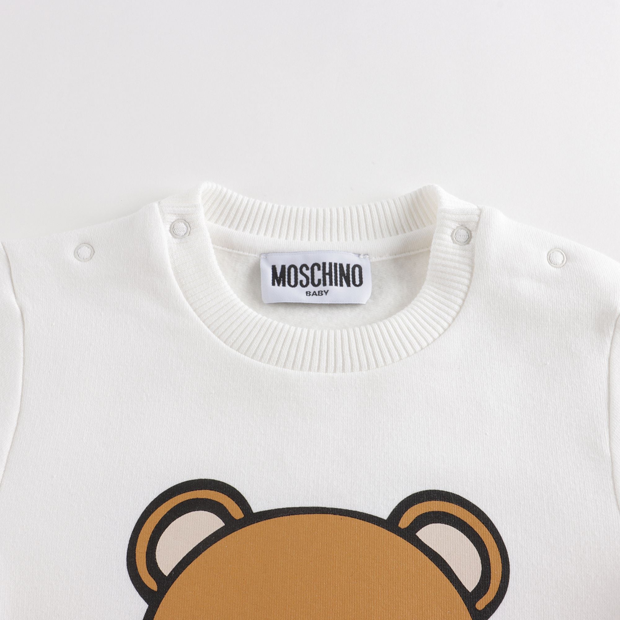 Baby Boys & Girls White Cotton Babysuit