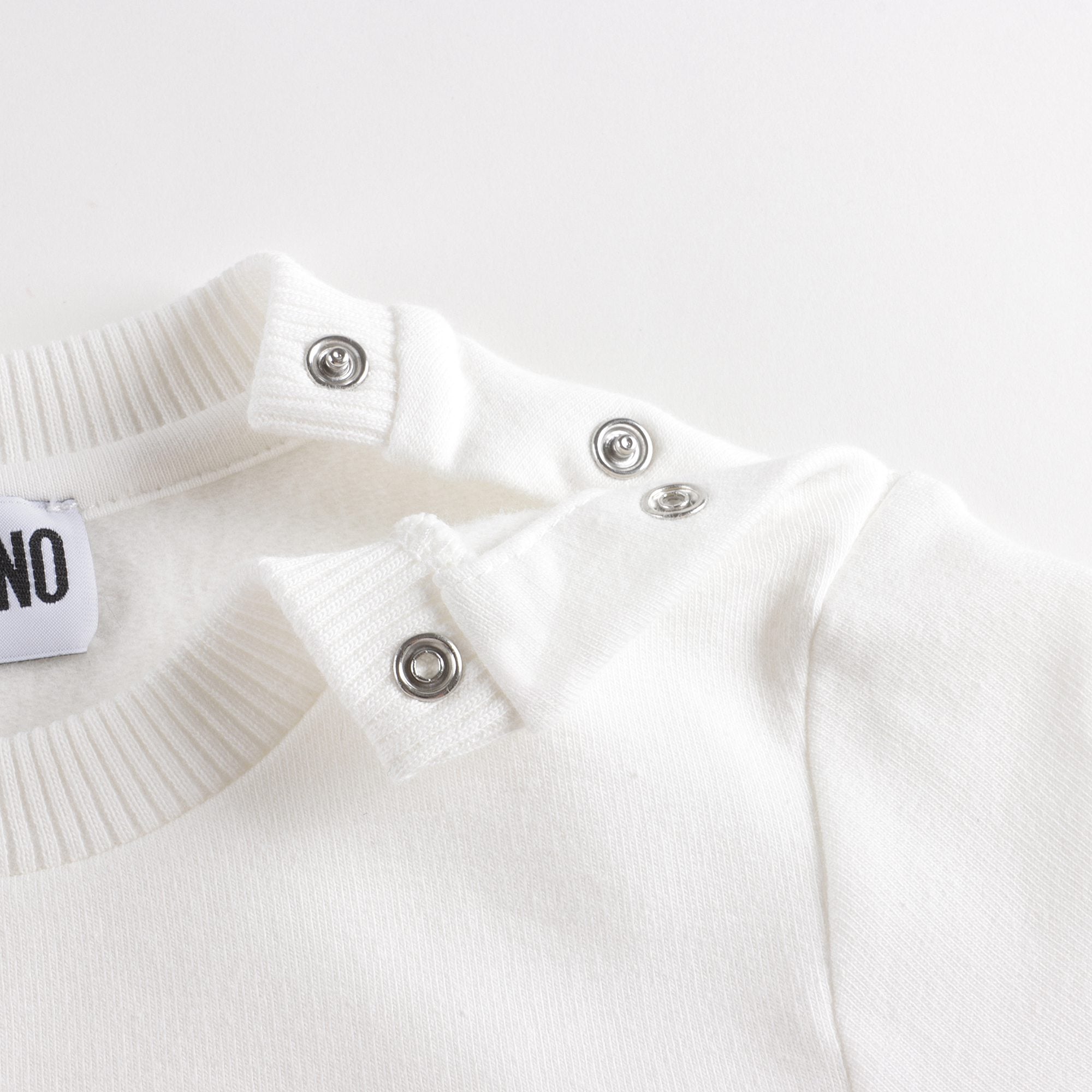 Baby Boys & Girls White Cotton Babysuit