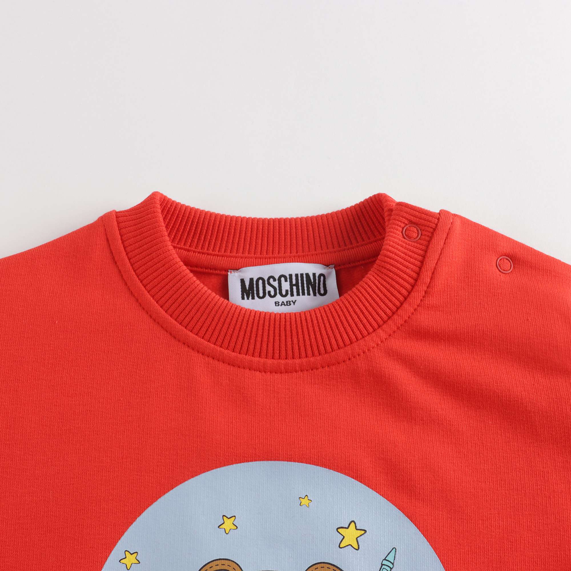 Baby Boys & Girls Red Printed Cotton Sweatshirt