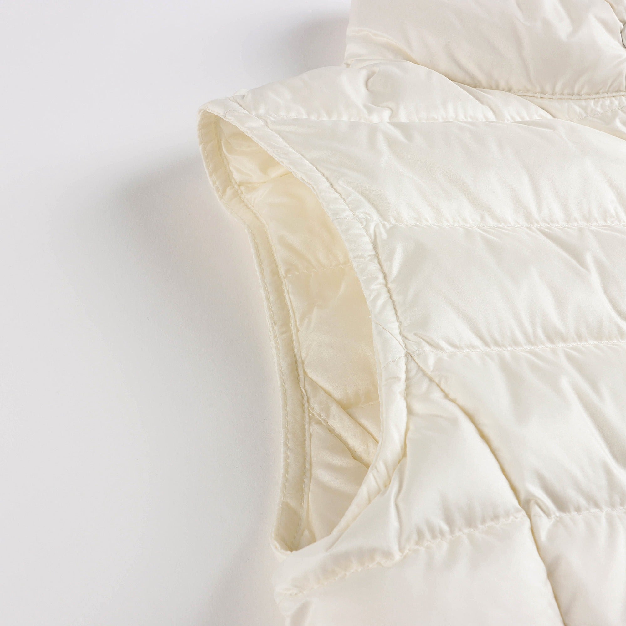 Boys & Girls White "LIANE" Padded Down Vest