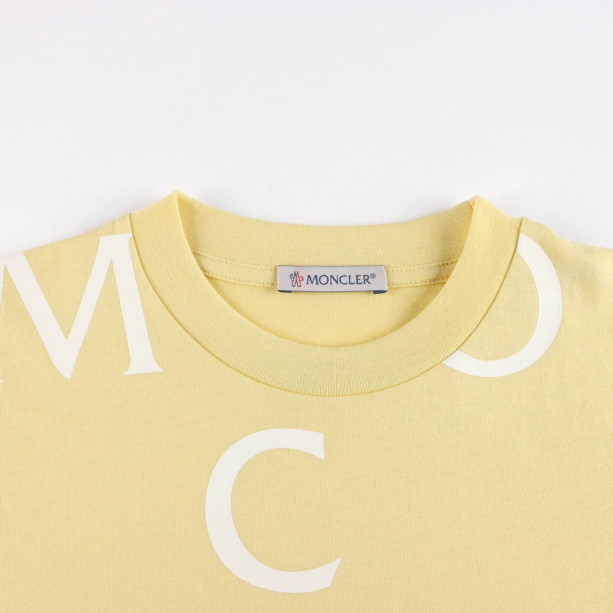 Boys & Girls Yellow Logo Cotton T-Shirt