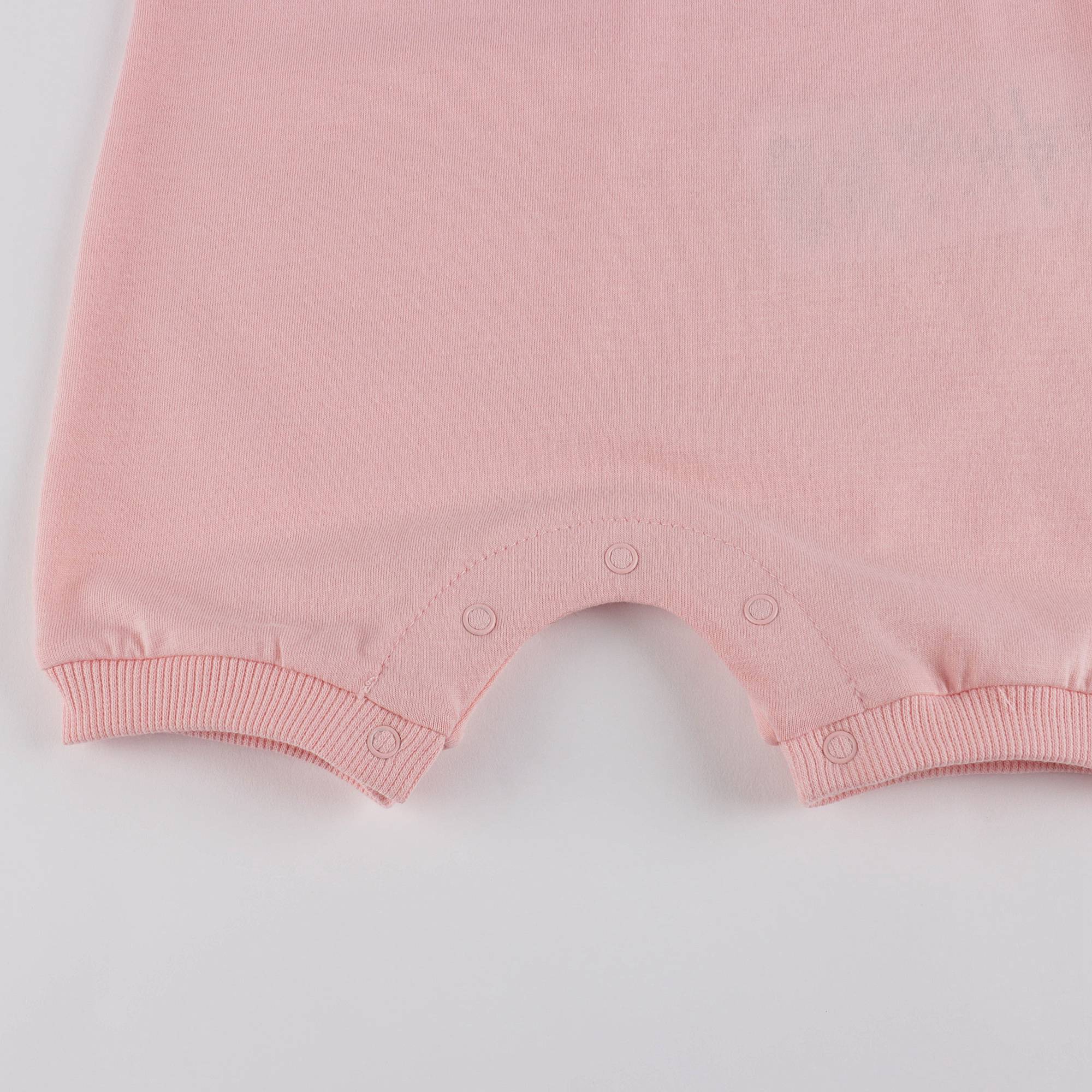 Baby Boys & Girls Pink Cotton Babysuit