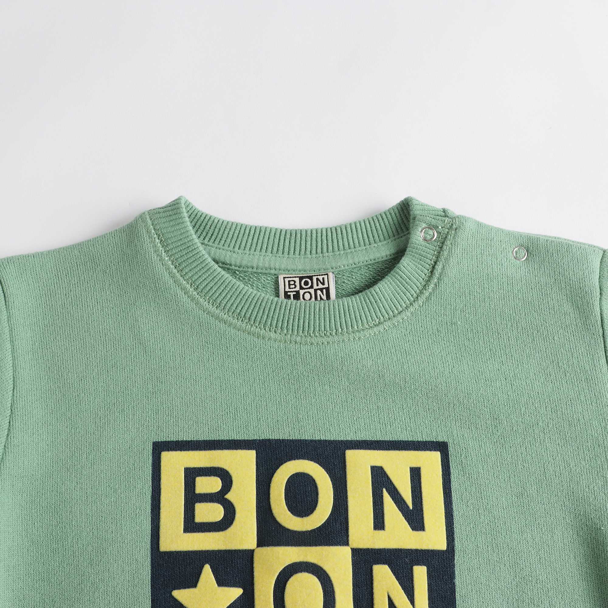 Baby Boys & Girls Green Cotton Sweatshirt