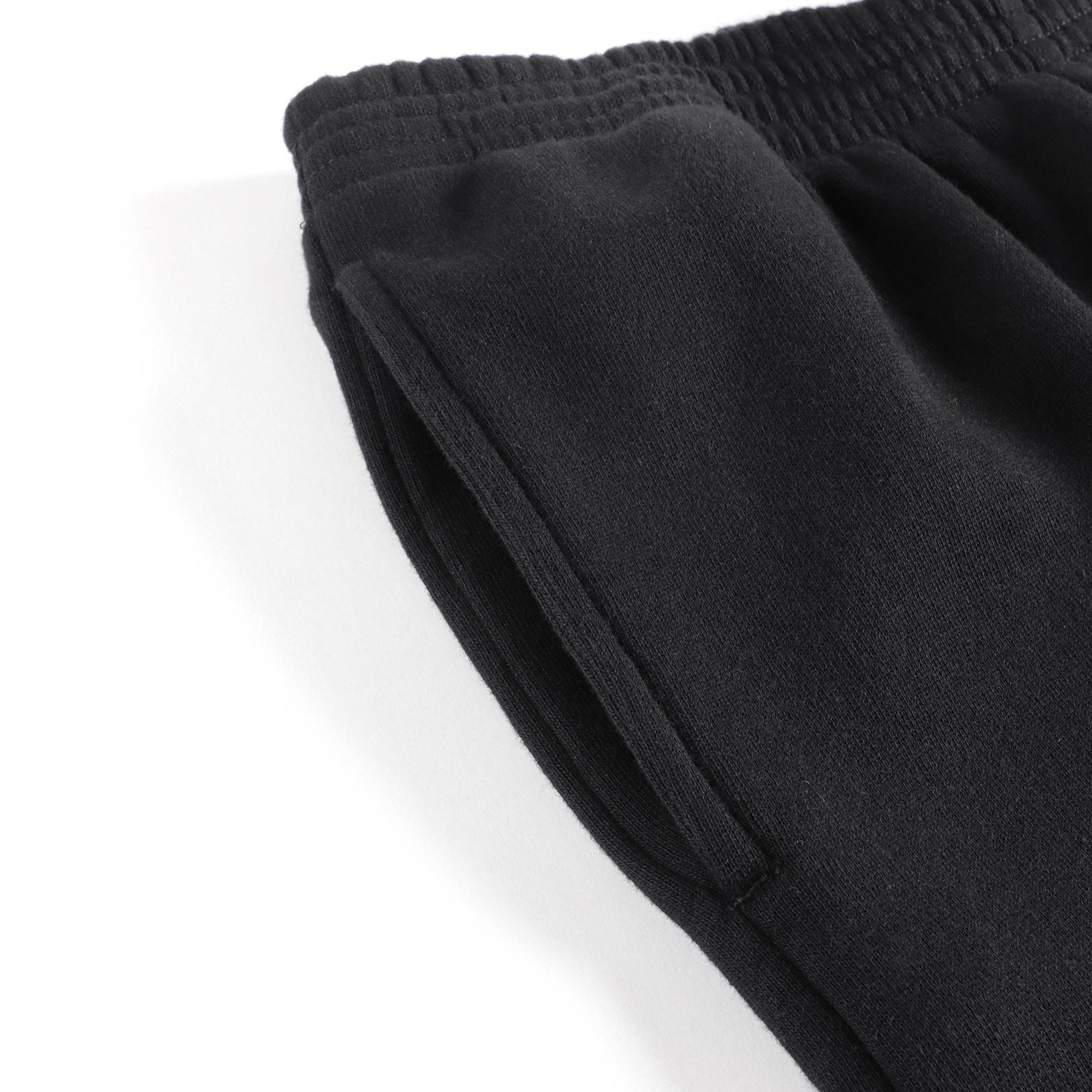 Boys & Girls Black Cotton Trousers