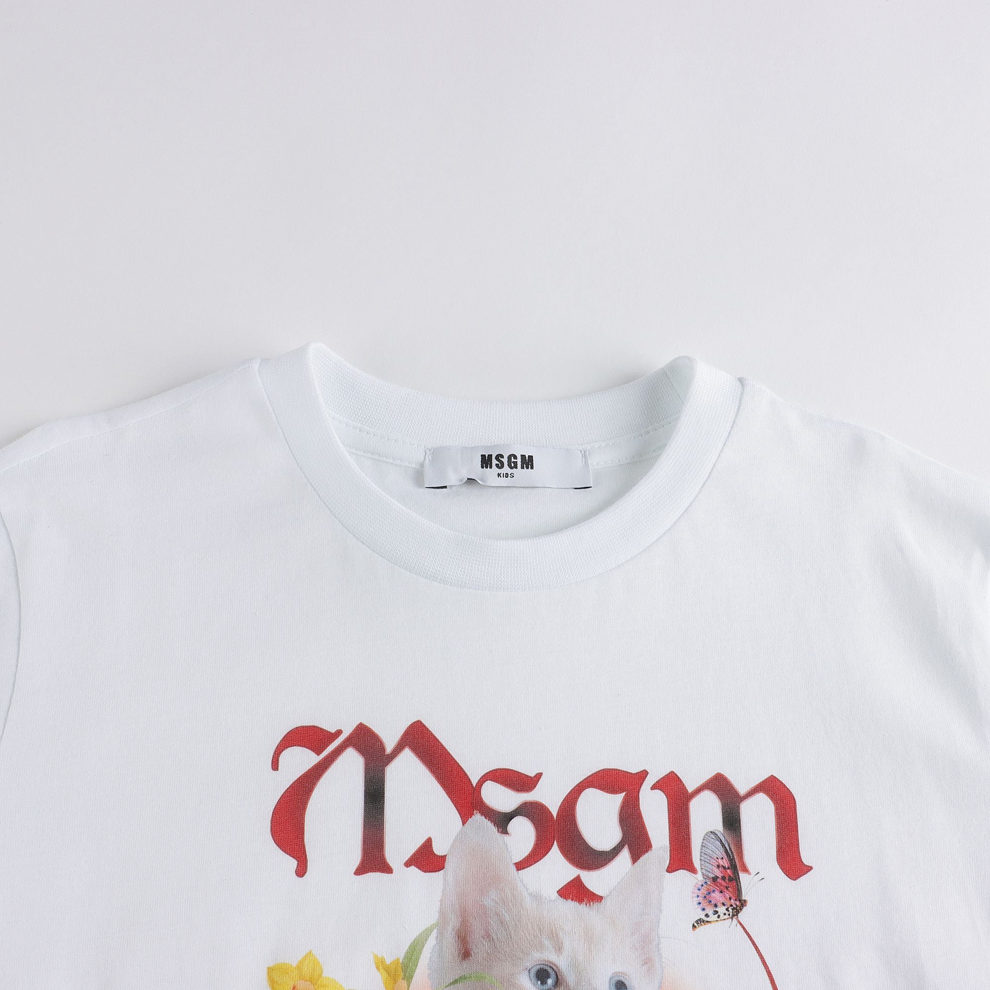 Boys & Girls White Cotton T-Shirt