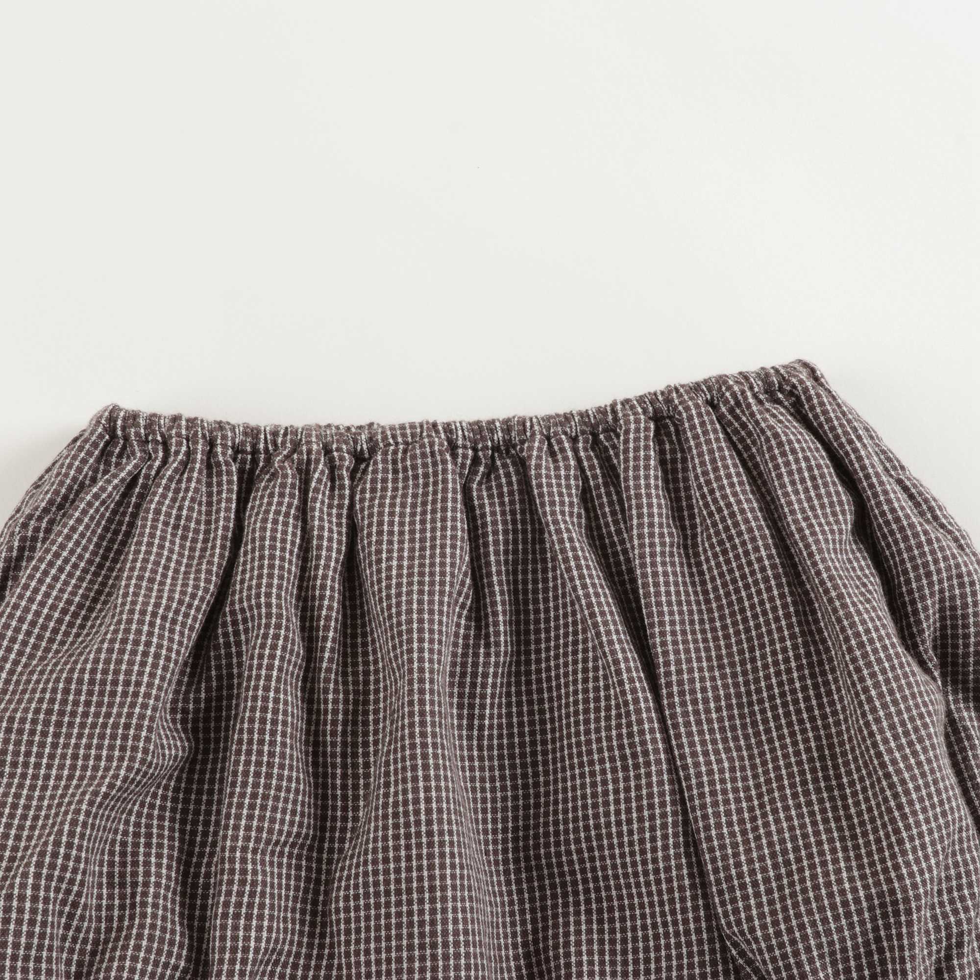 Baby Boys & Girls Brown Microcheck Cotton Shorts