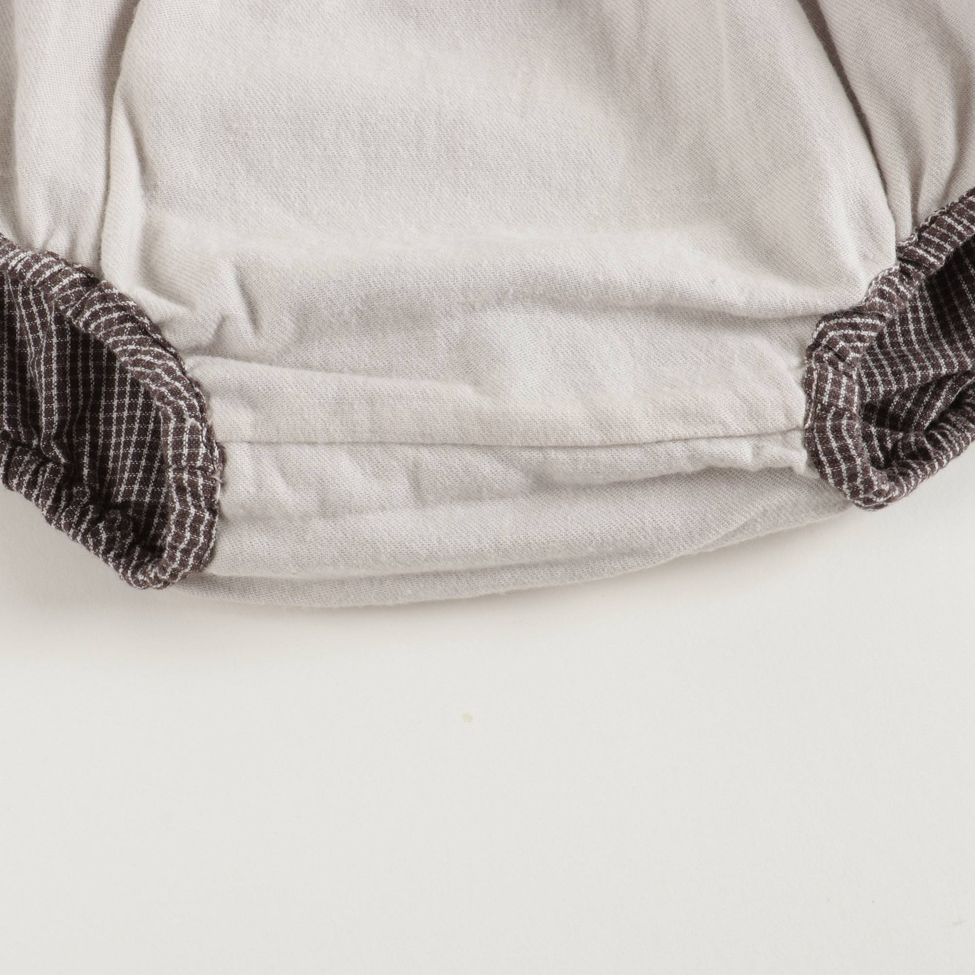 Baby Boys & Girls Brown Microcheck Cotton Shorts