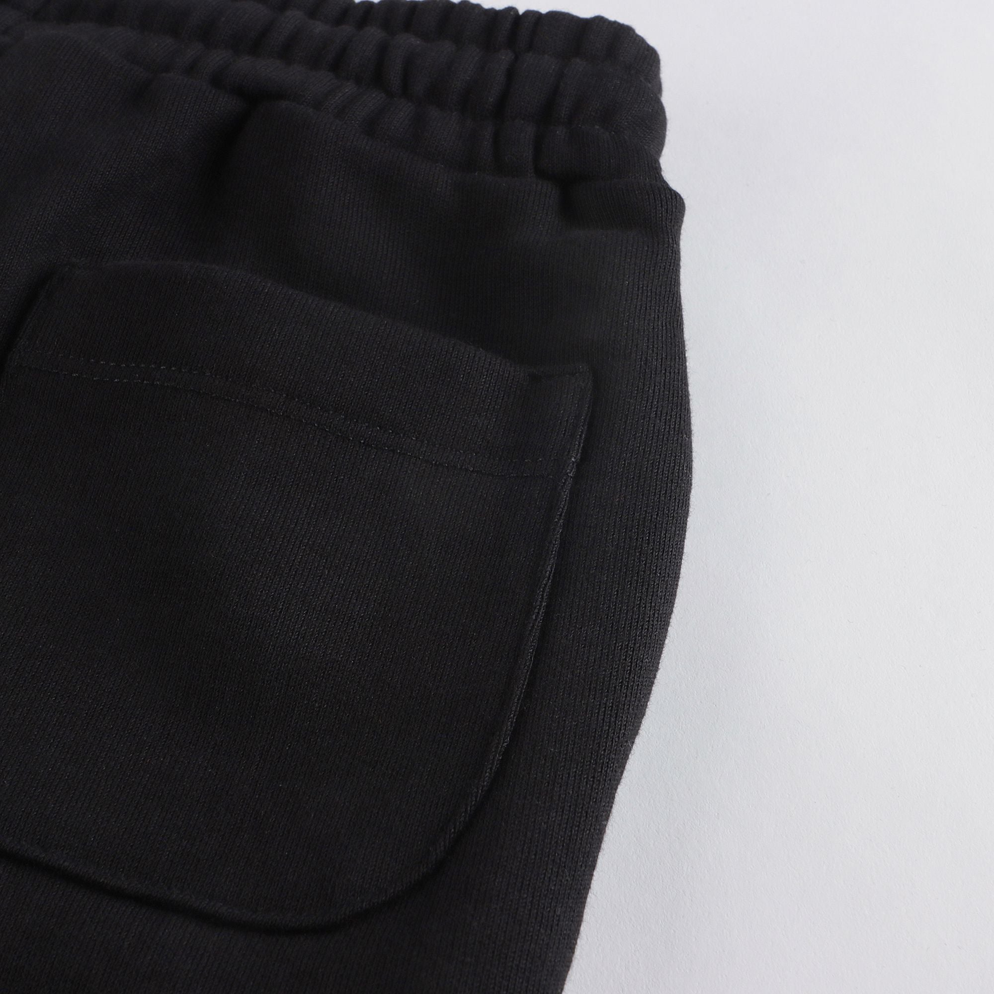 Boys & Girls Black Cotton Shorts