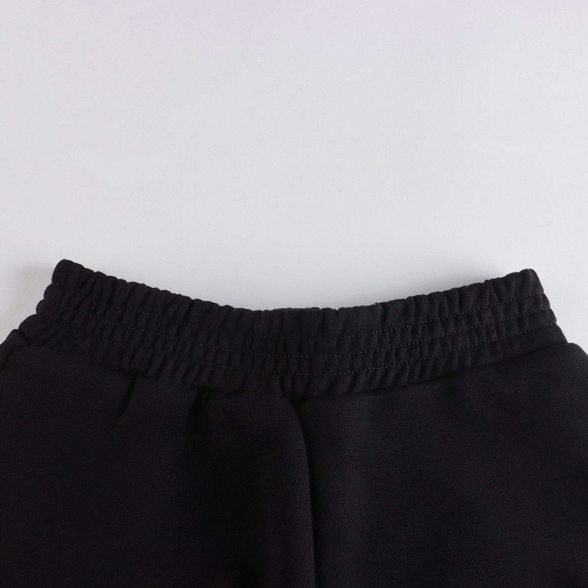 Boys & Girls Black Cotton Shorts