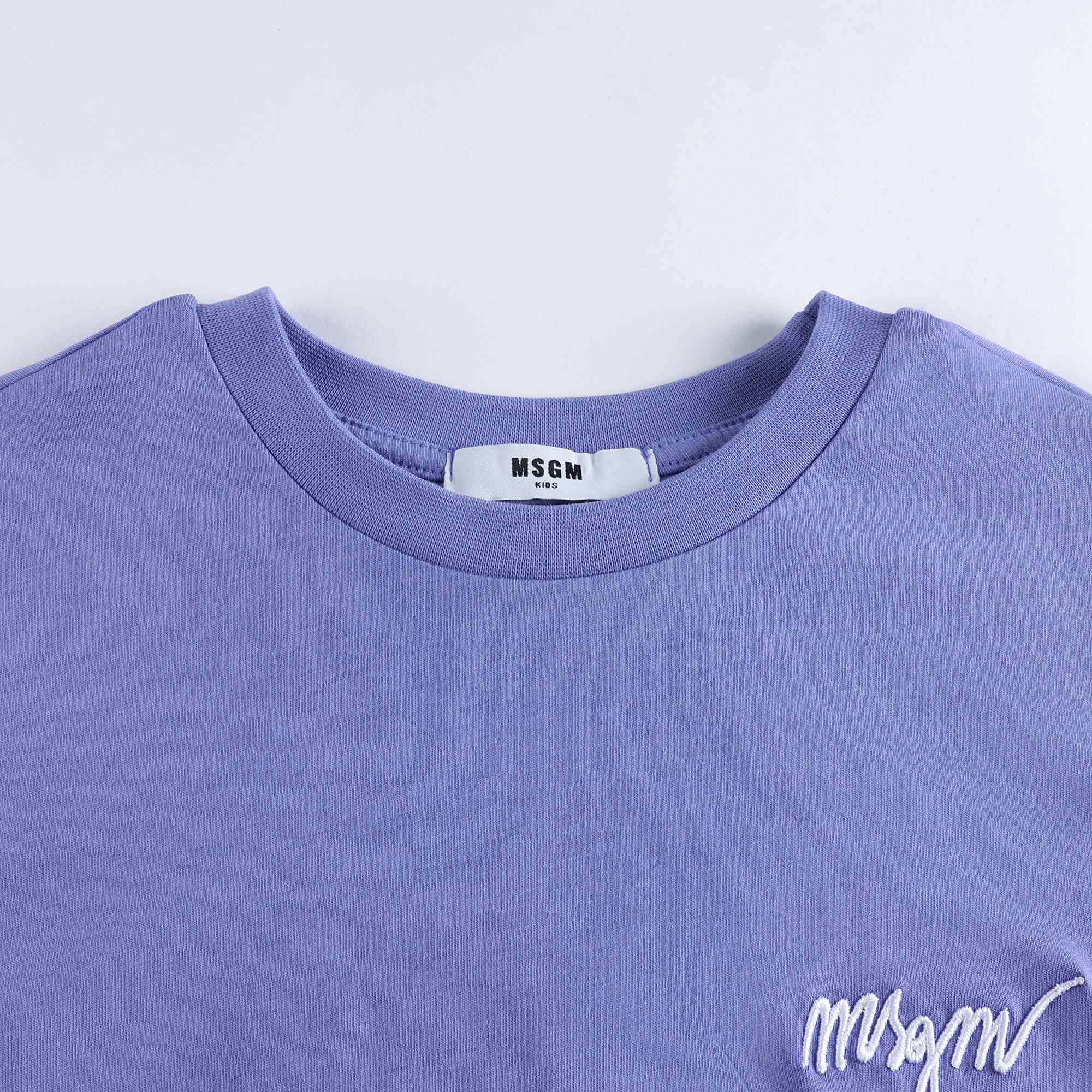 Boys & Girls Purple Cotton T-Shirt