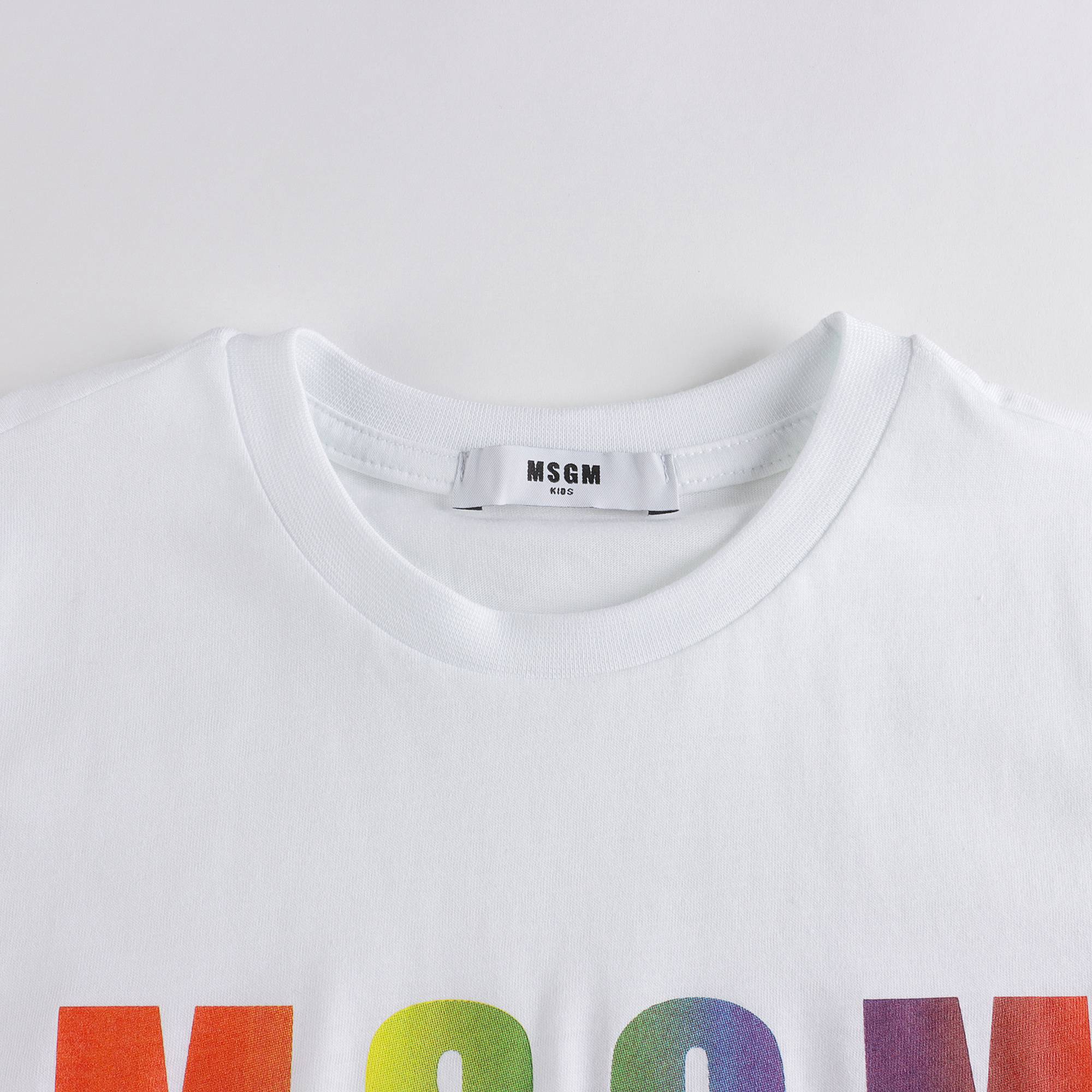 Boys & Girls White Cotton T-Shirt