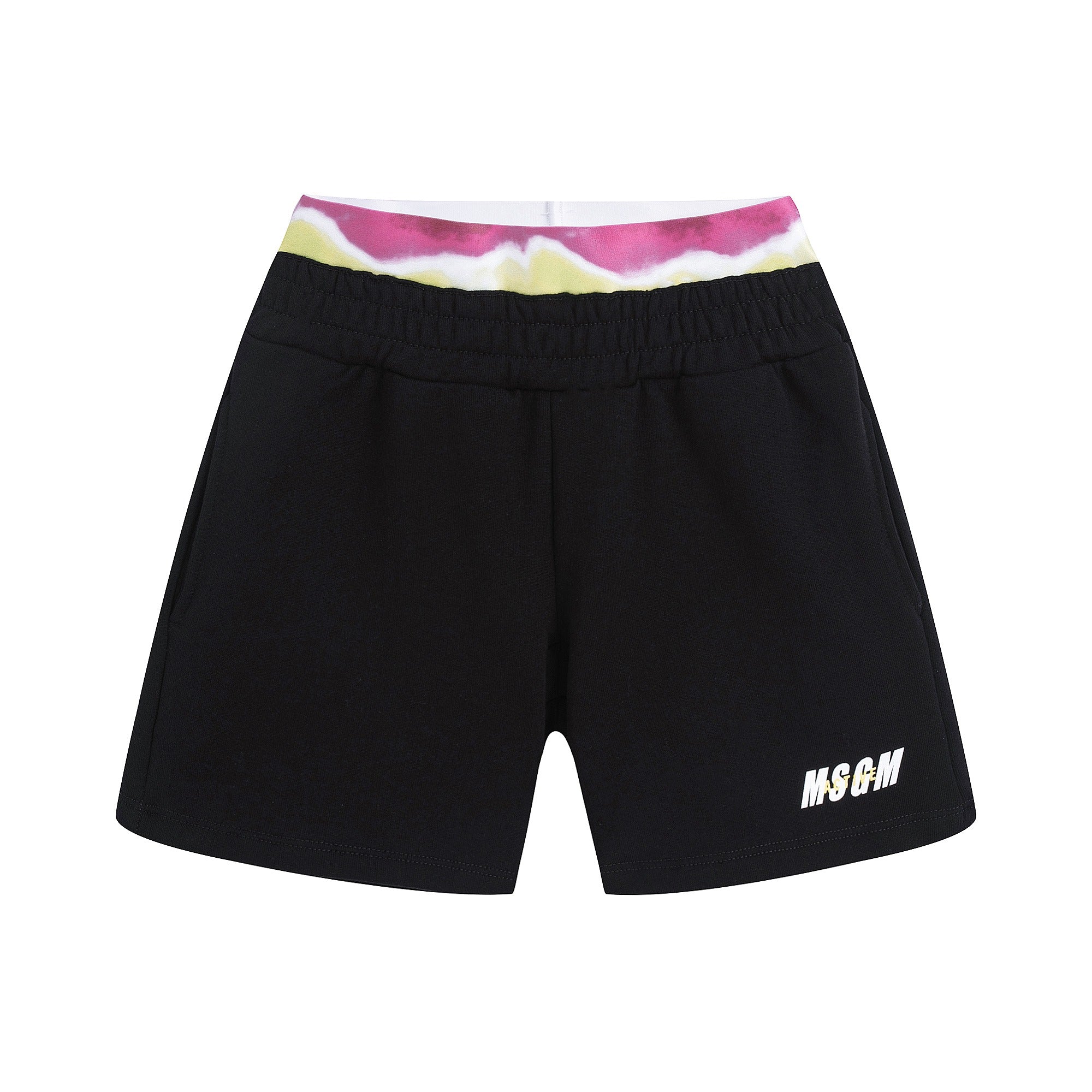 Boys & Girls Black Cotton Shorts