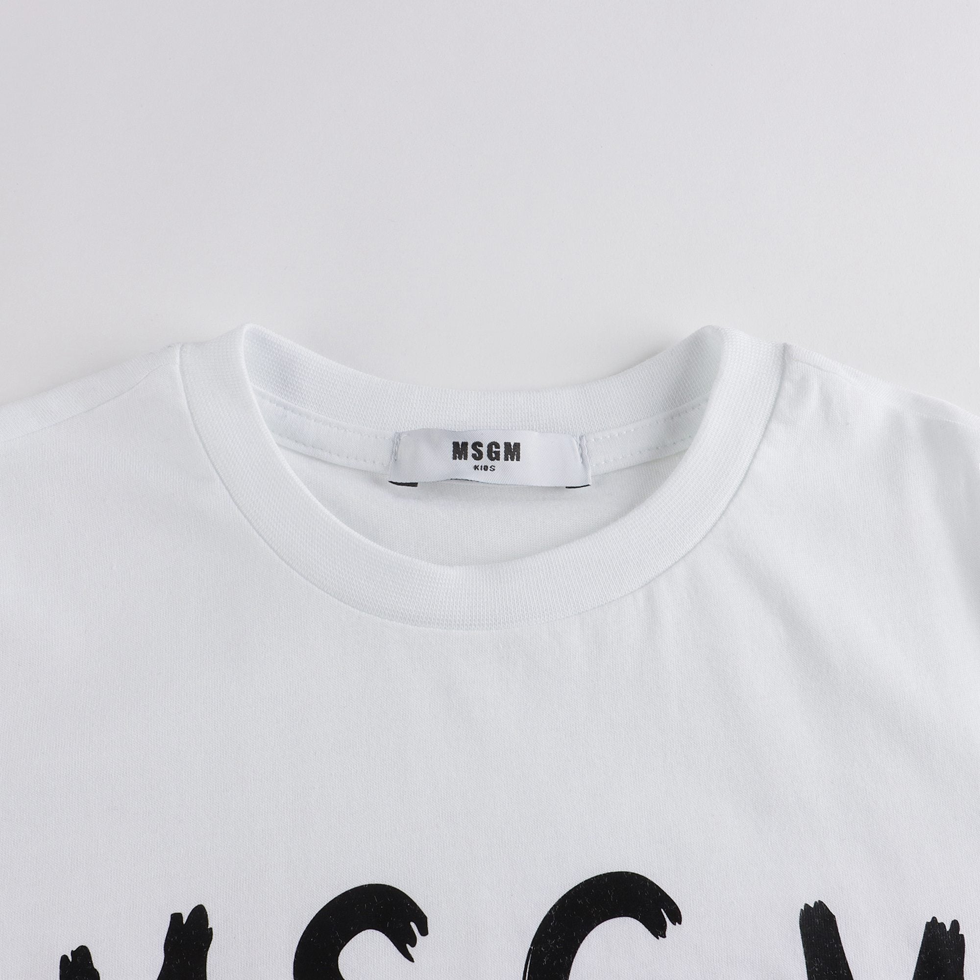 Boys & Girls White Cotton T-Shirt