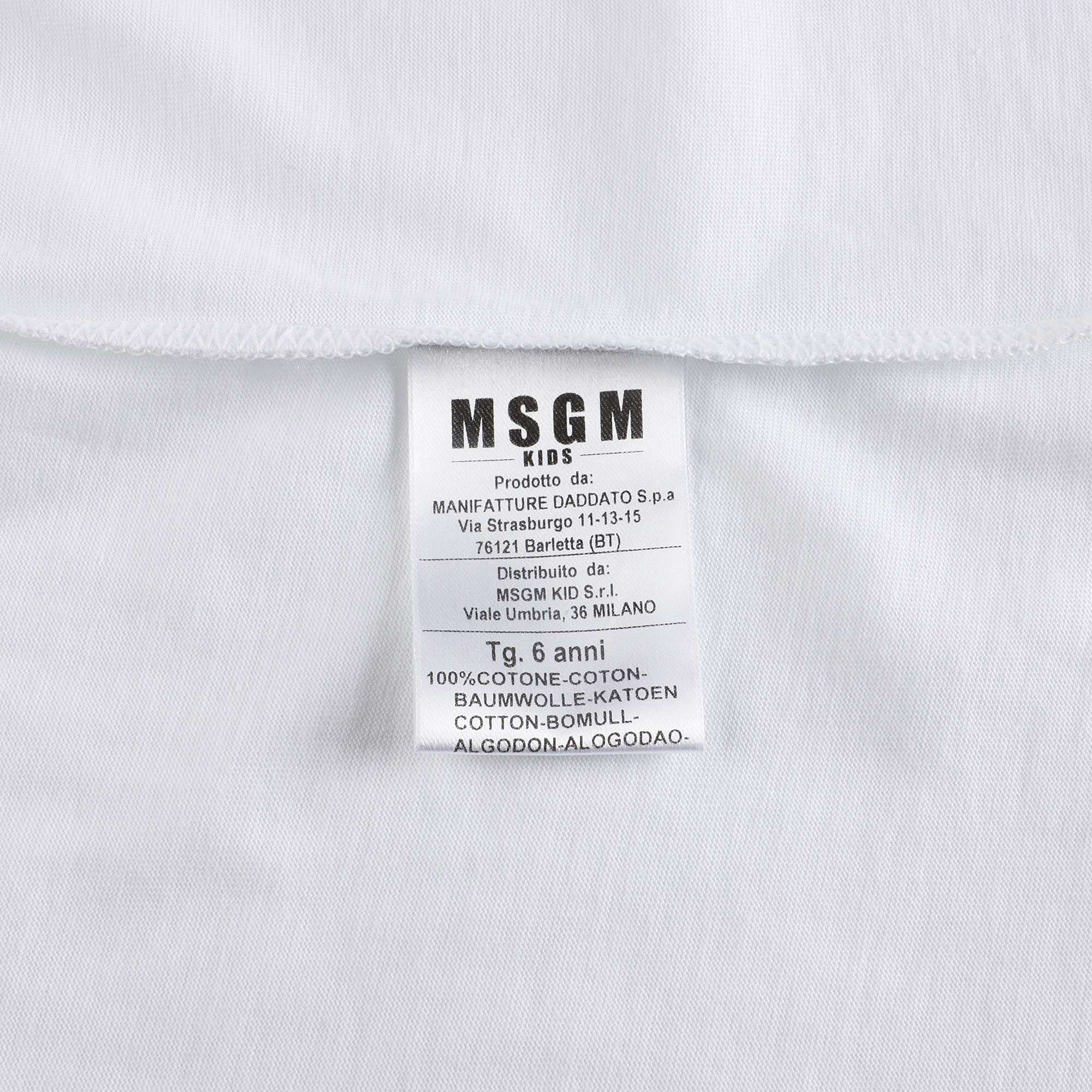 Boys & Girls White Cotton T-Shirt