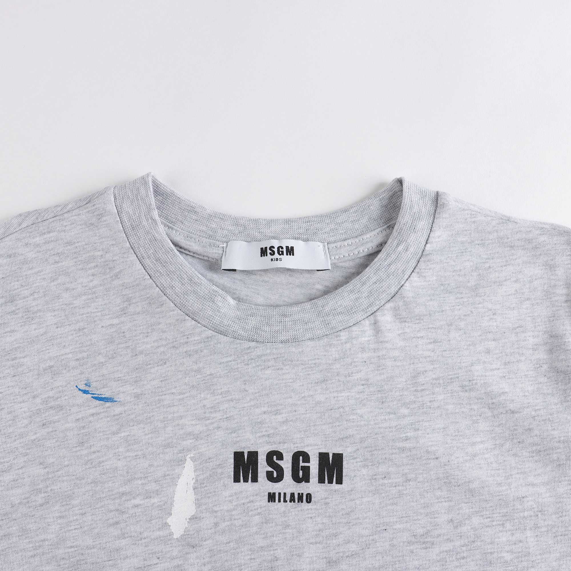 Boys & Girls Grey Cotton T-Shirt