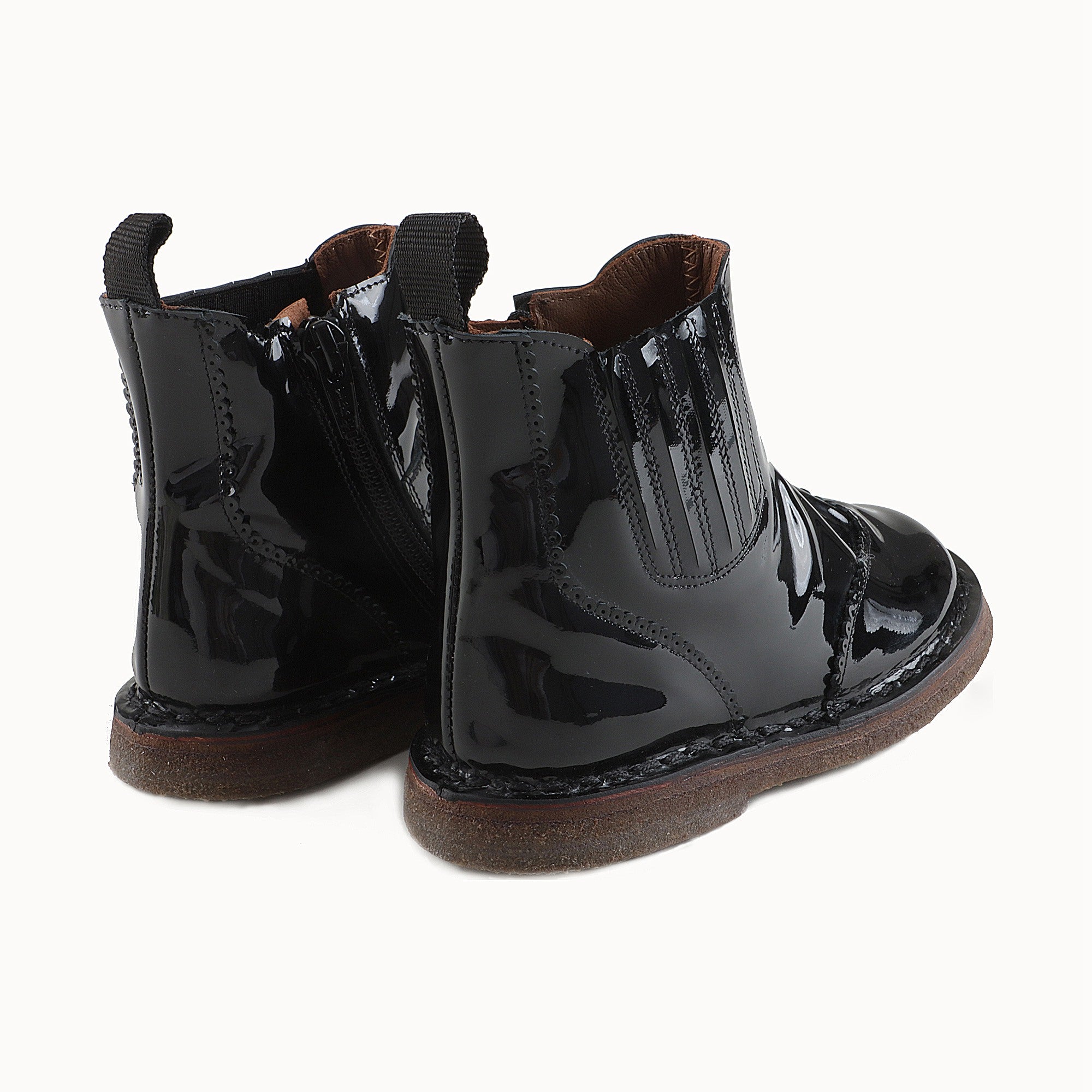 Boys & Girls Black Leather Boots