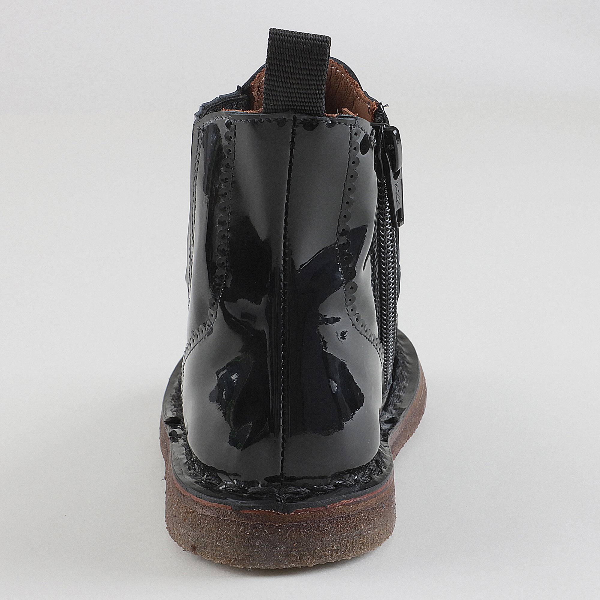 Boys & Girls Black Leather Boots